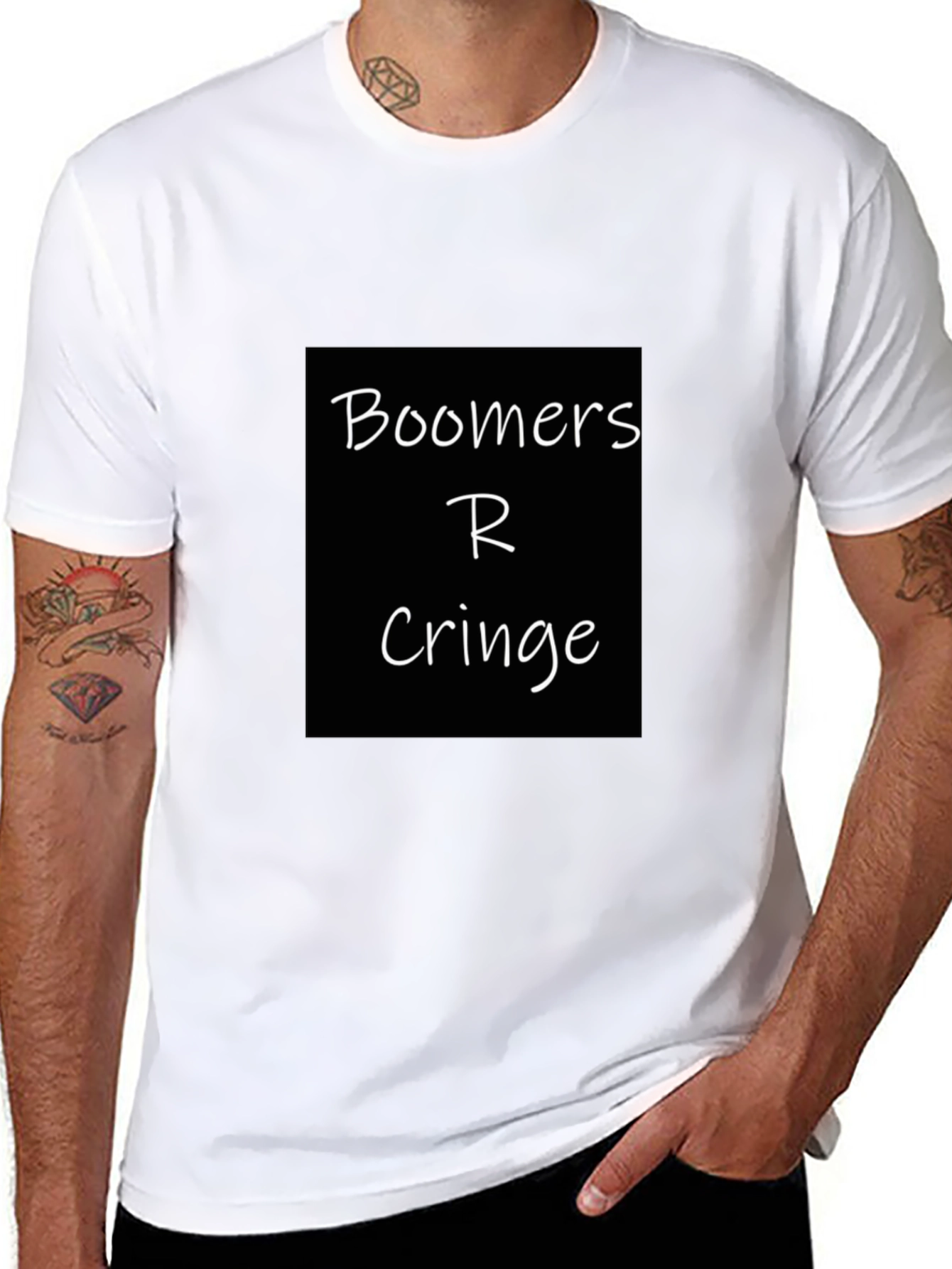 Boomers R Cringe Black T-Shirt