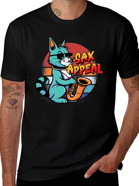Cool Cat Sax Appeal Graphic Tee