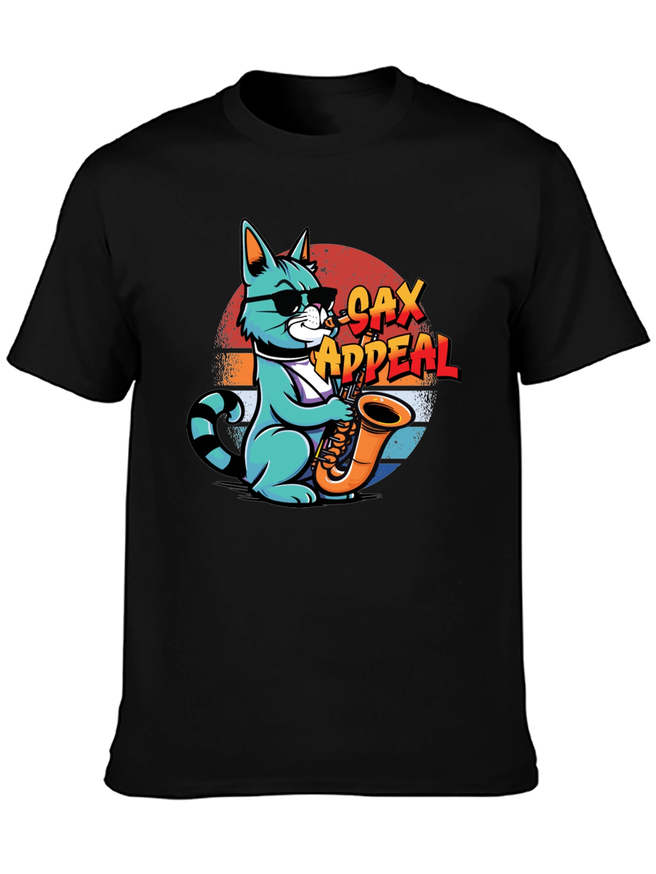 Cool Cat Sax Appeal Graphic Tee