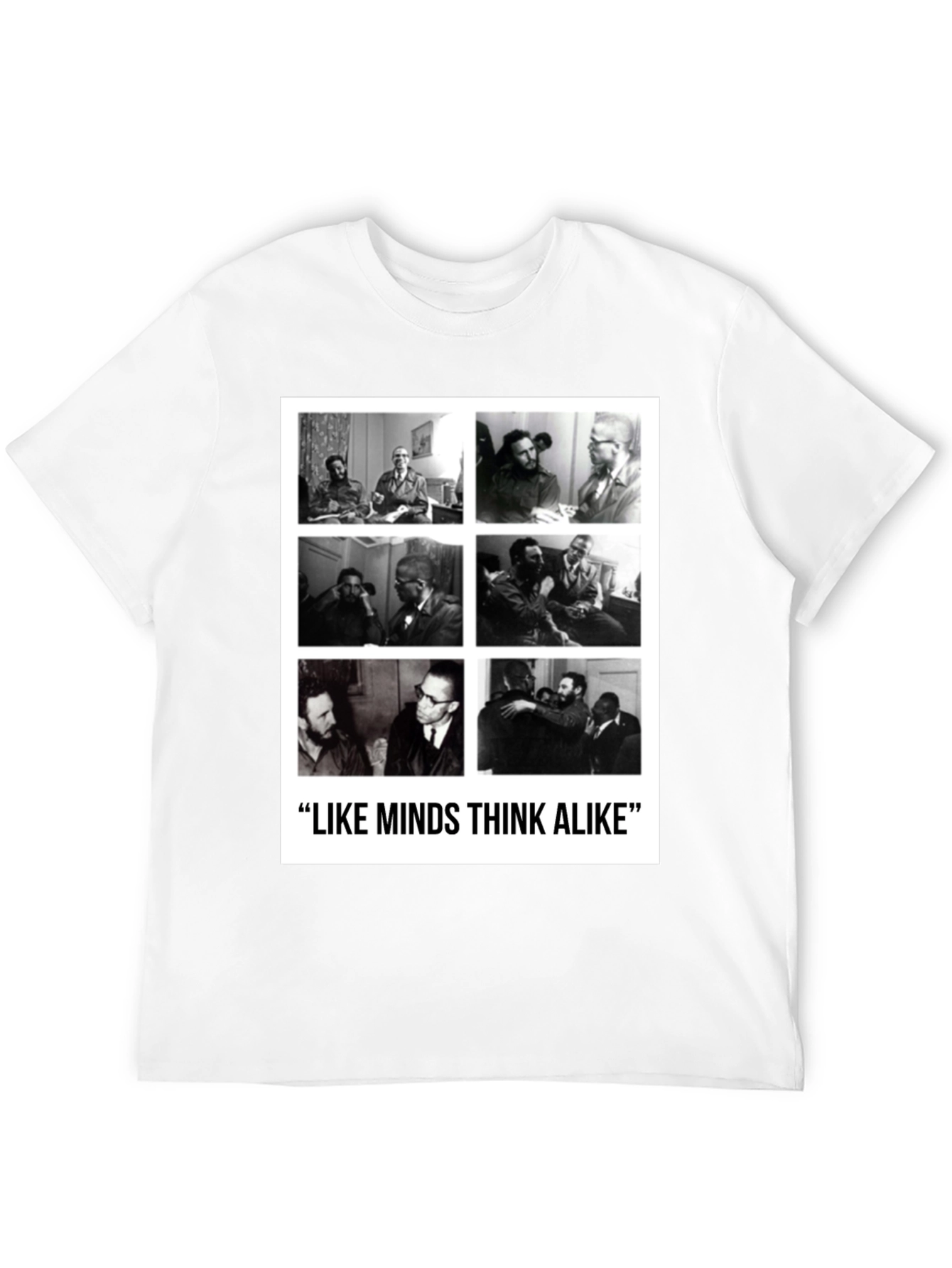 Like Minds T-Shirt: Castro & Malcolm X