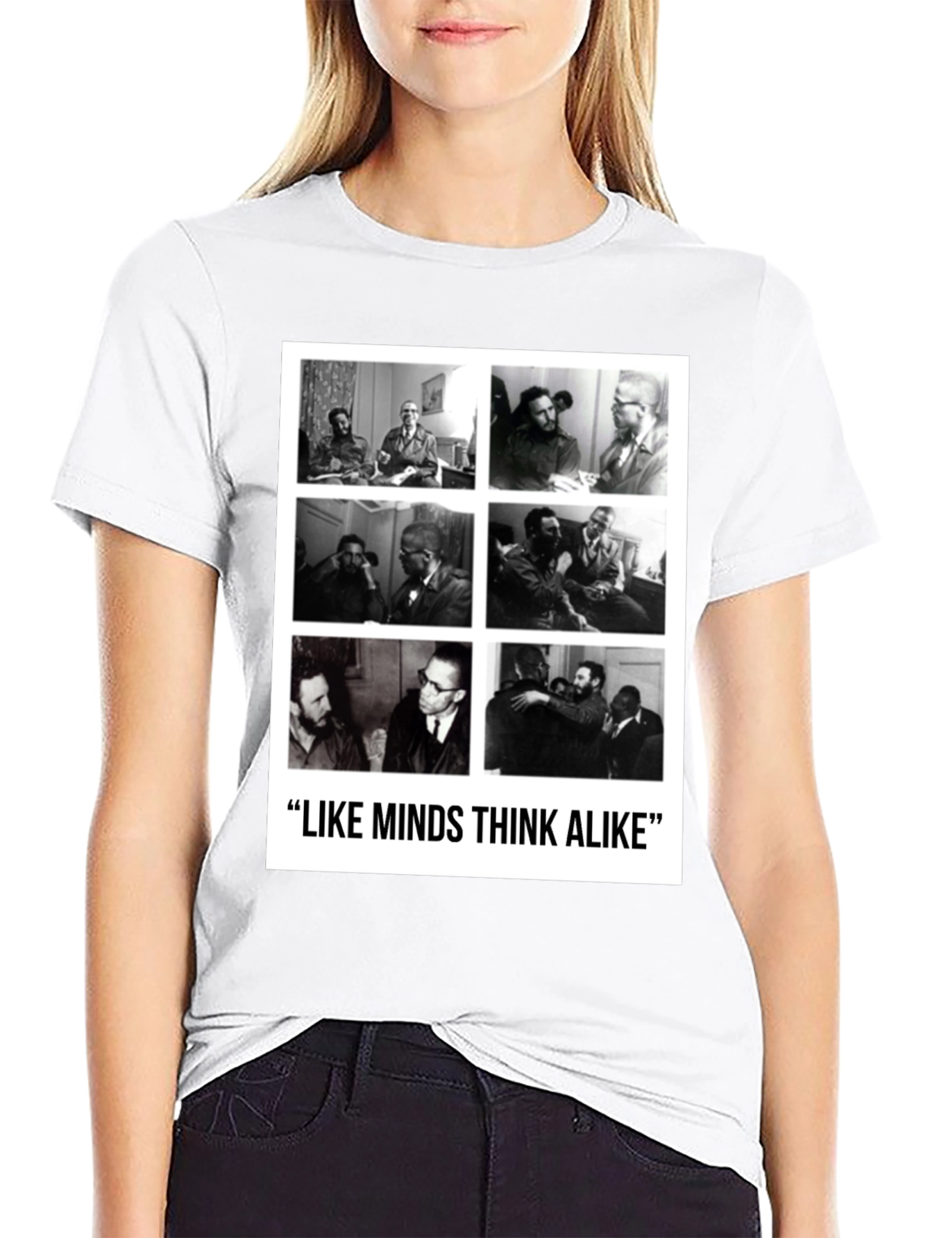 Like Minds T-Shirt: Castro & Malcolm X