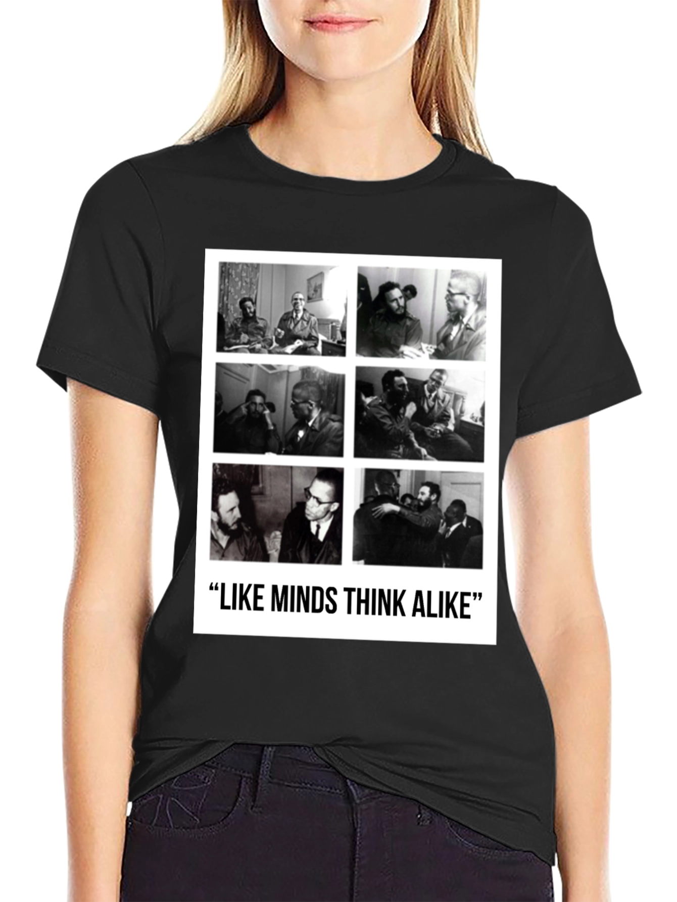 Like Minds T-Shirt: Castro & Malcolm X