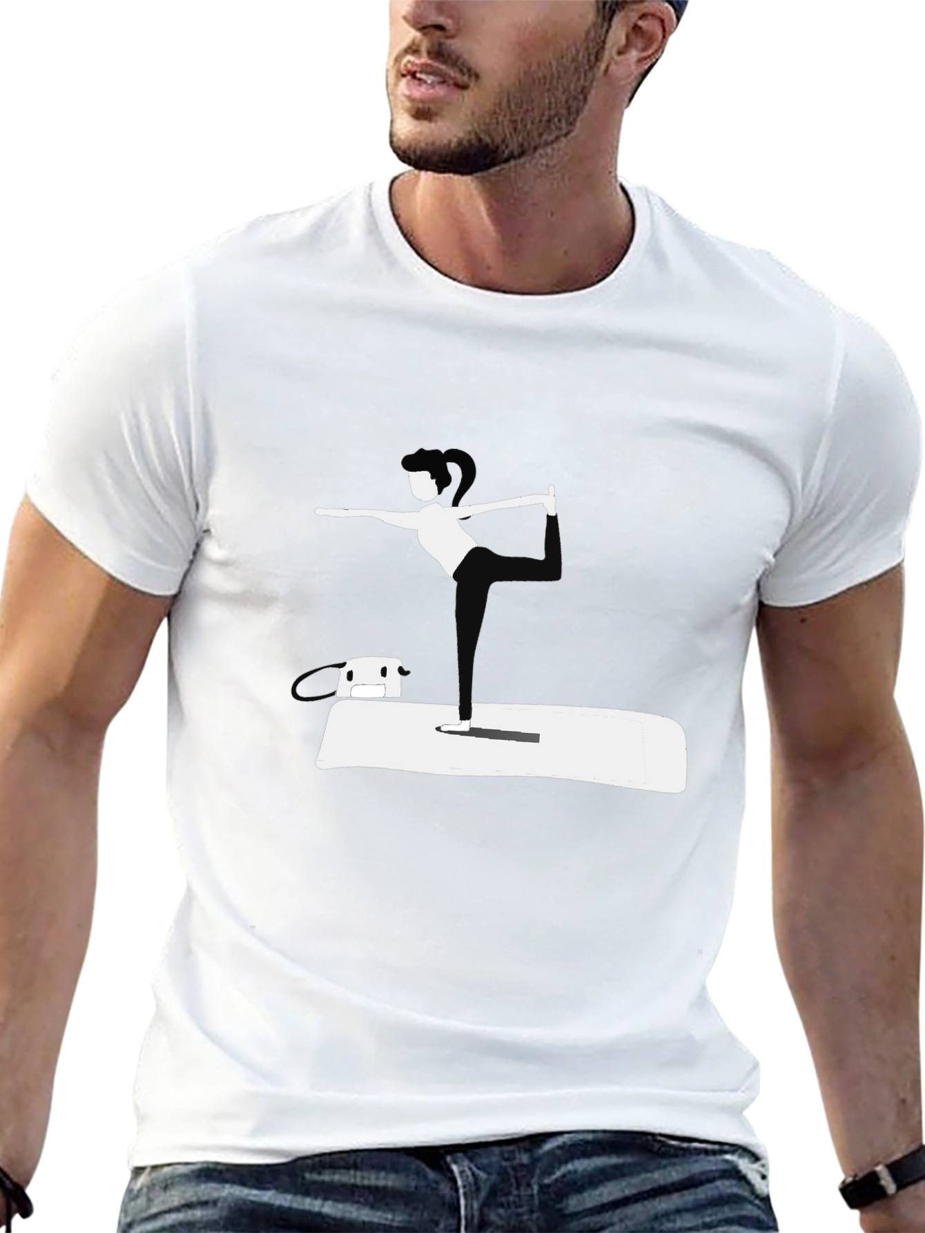Yoga Pose Black T-Shirt