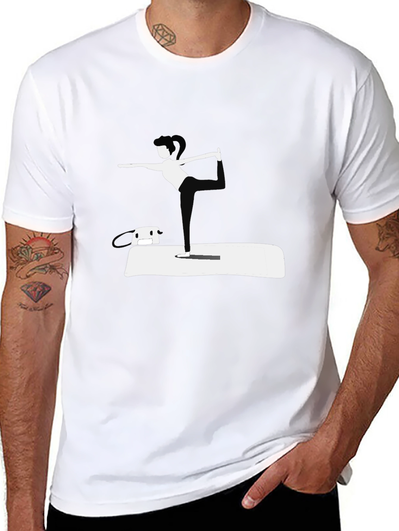 Yoga Pose Black T-Shirt