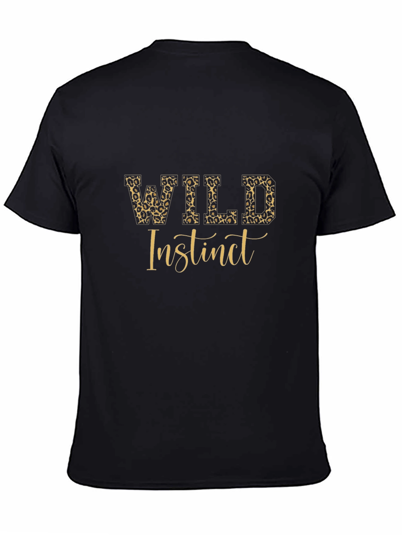 Wild Instinct Graphic Print Black T-Shirt