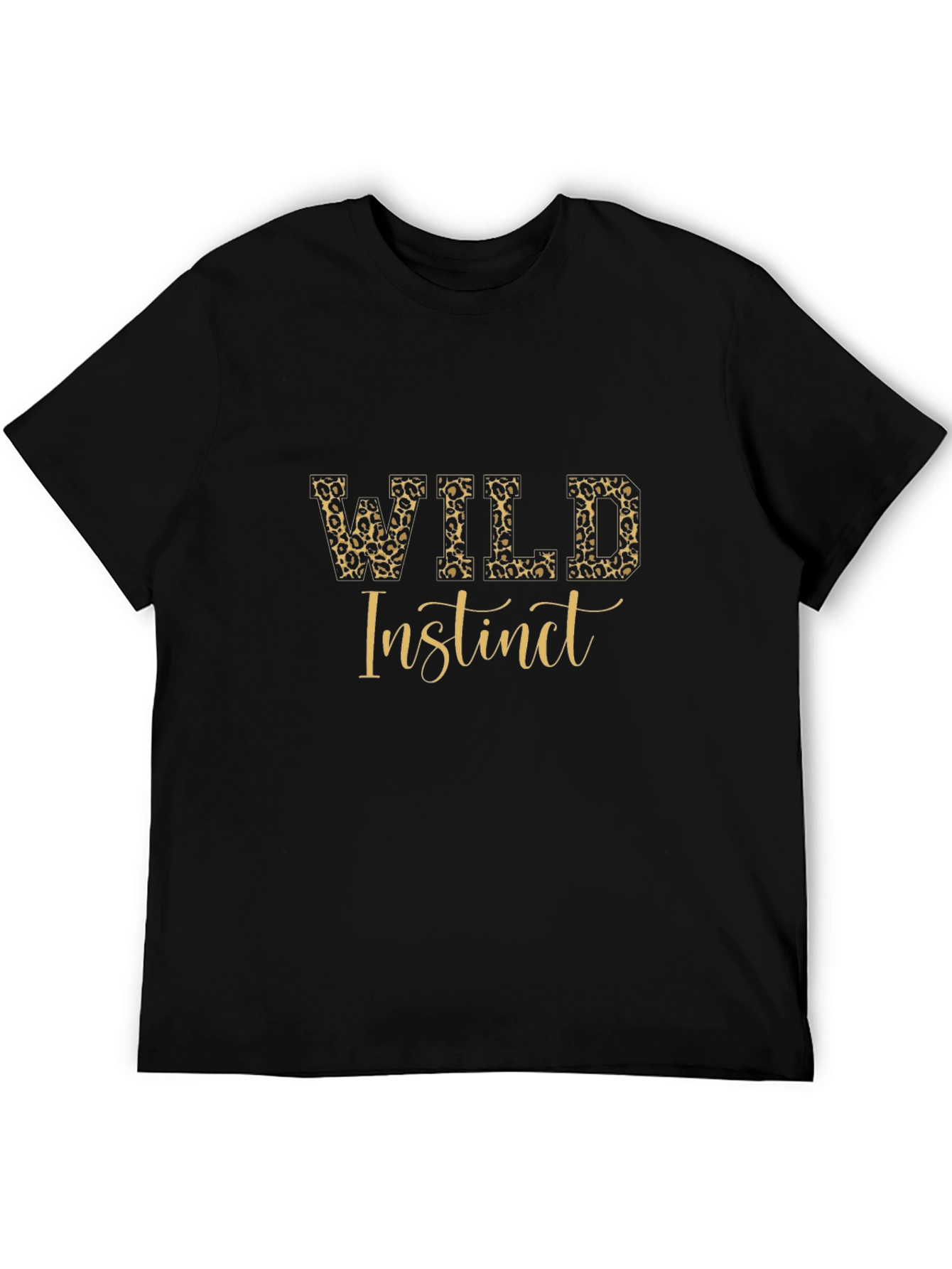 Wild Instinct Graphic Print Black T-Shirt