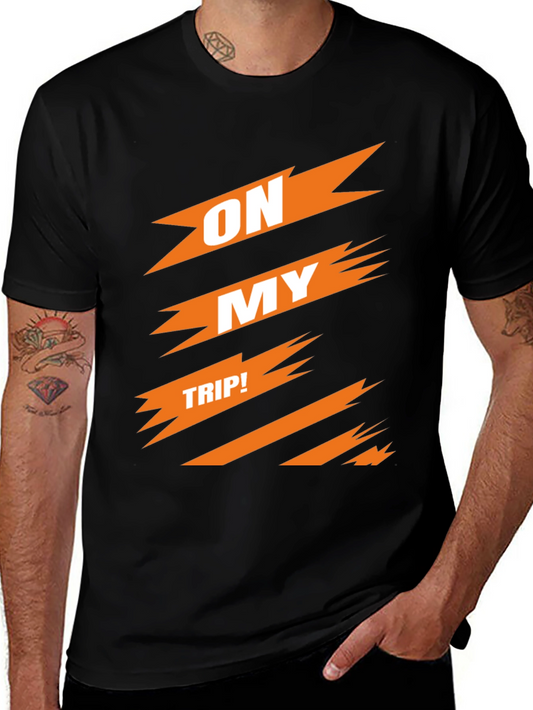 On My Trip Black Graphic Tee