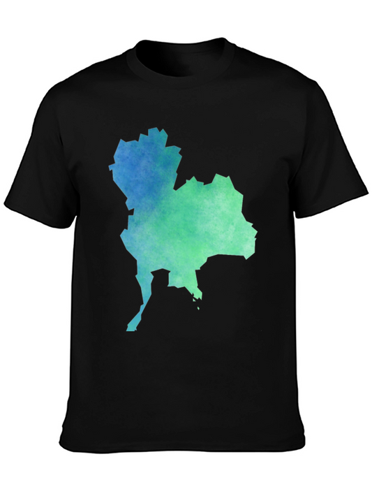 Thailand Map Watercolor Graphic Tee - Unisex Soft Cotton T-Shirt