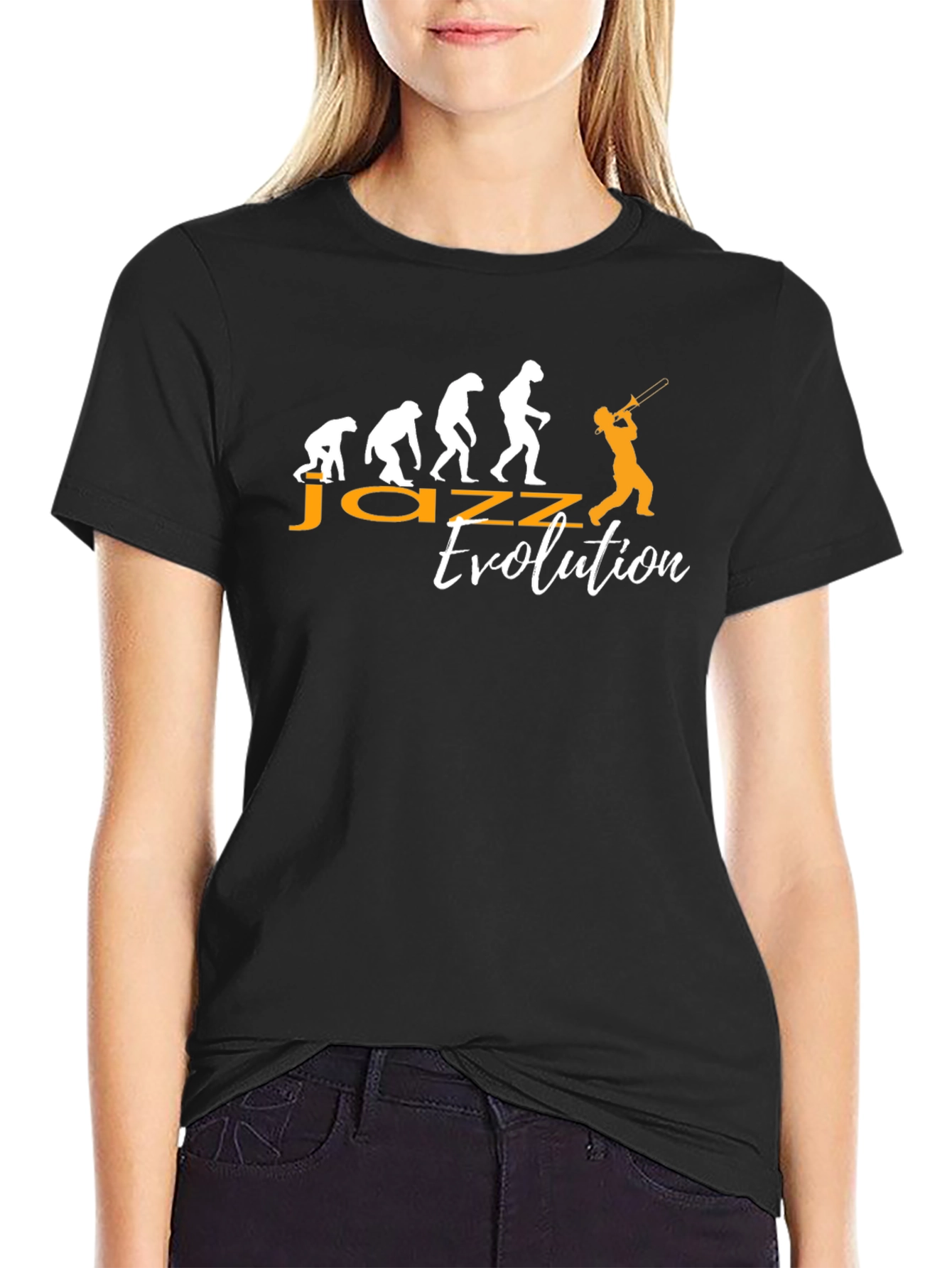Jazz Evolution Graphic T-Shirt - Black