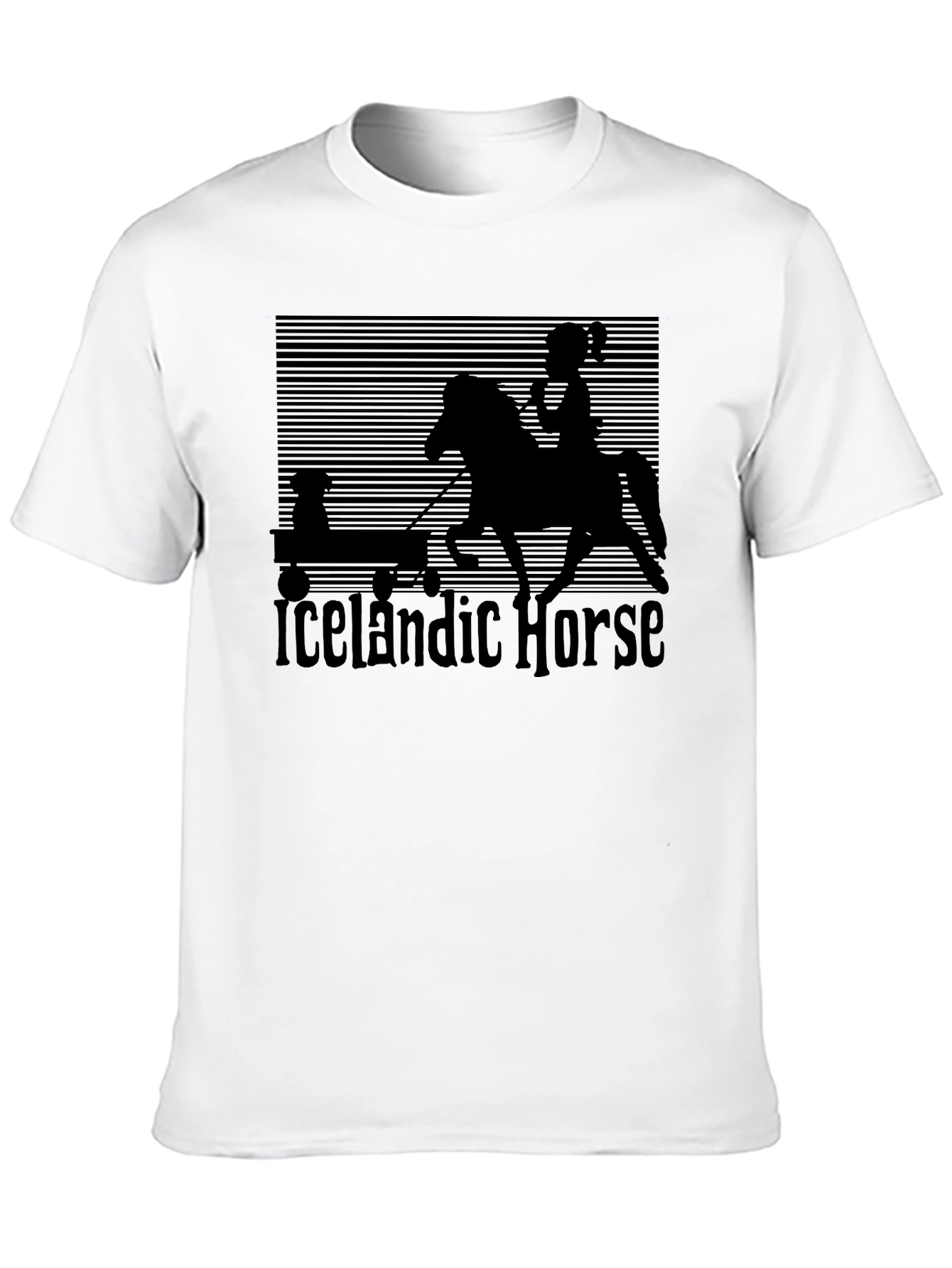 Icelandic Horse Graphic Tee - Black