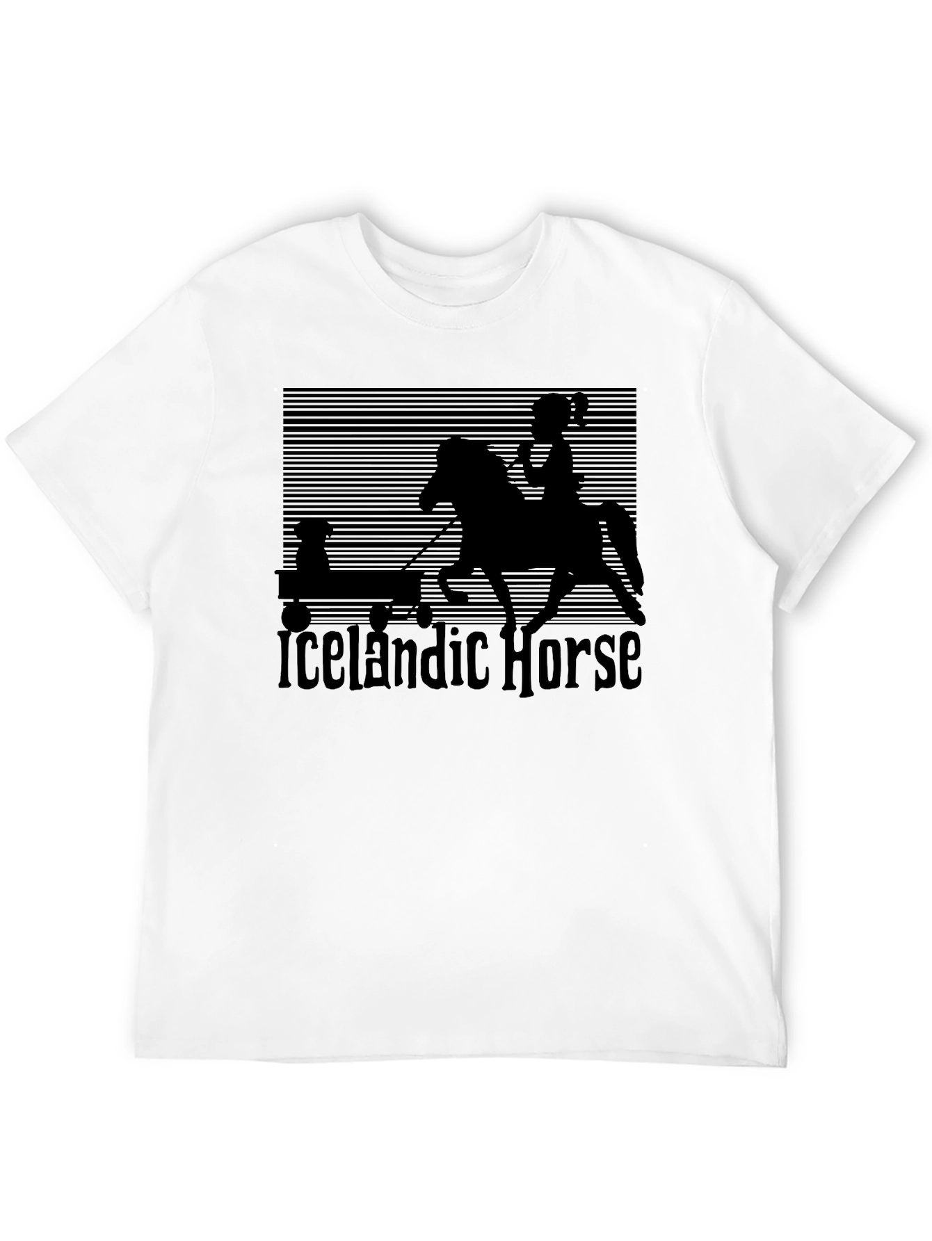 Icelandic Horse Graphic Tee - Black