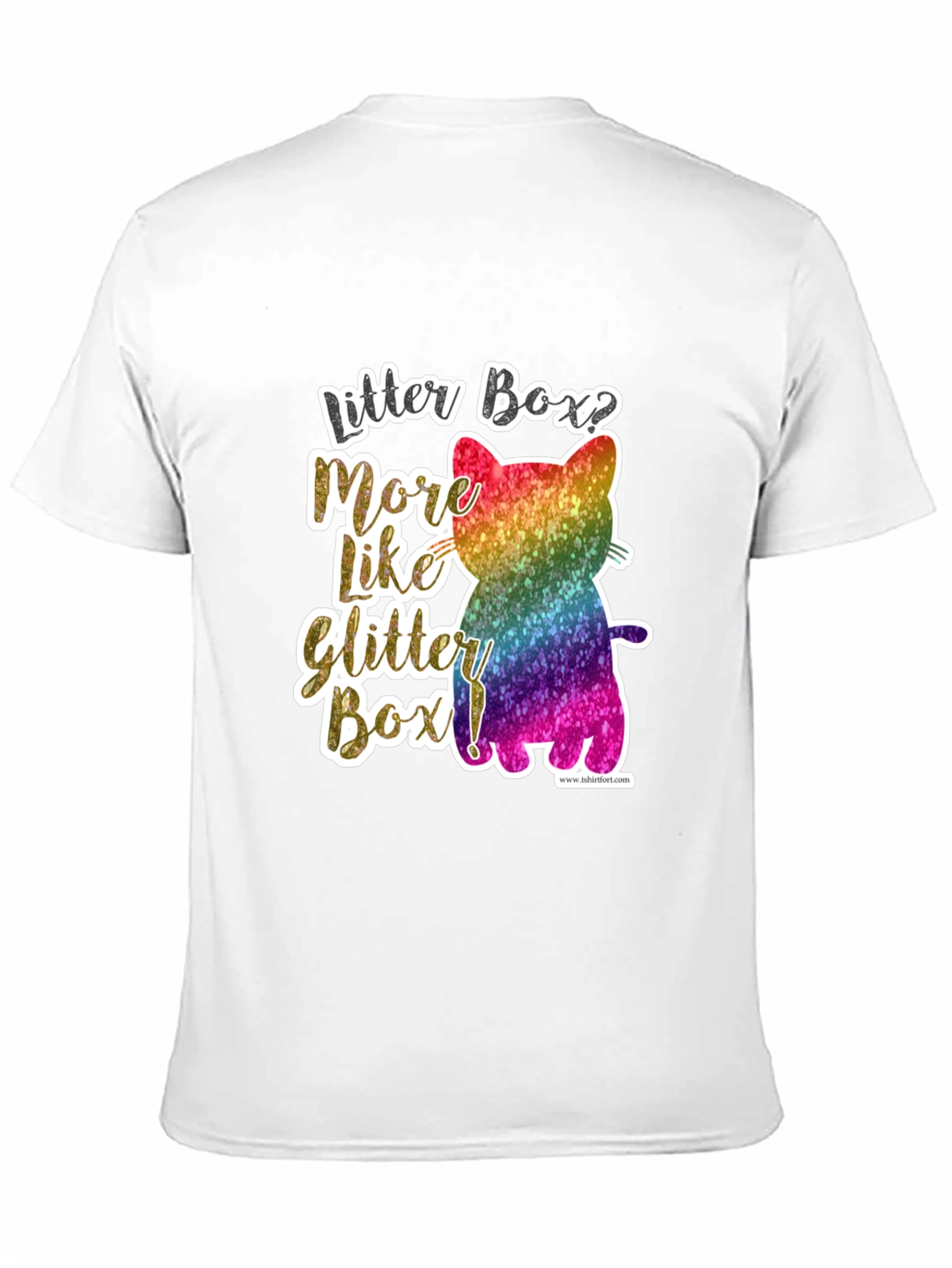 Glittery Cat Lover T-Shirt - Litter Box