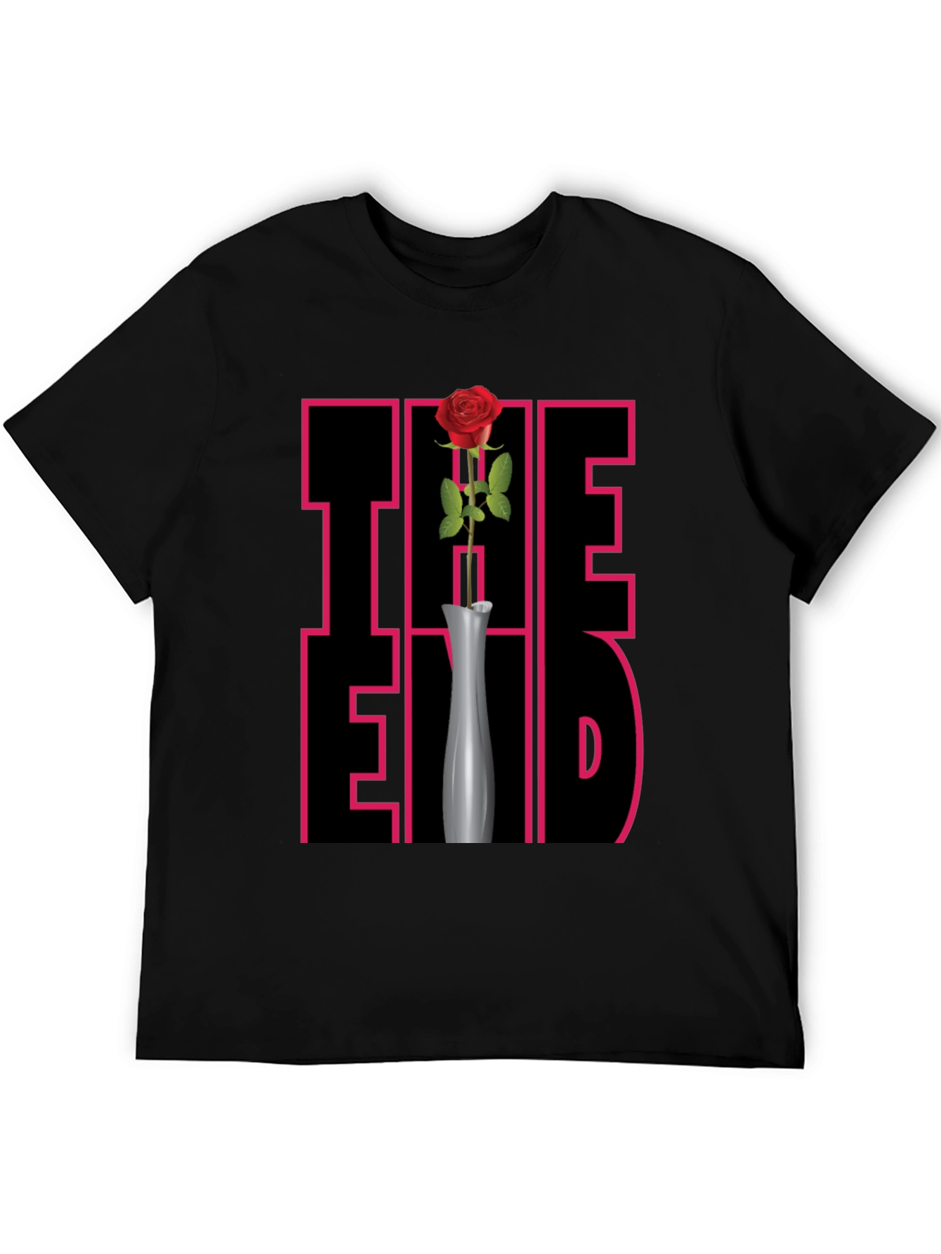 The End Rose Graphic Tee - Mens Black T-Shirt
