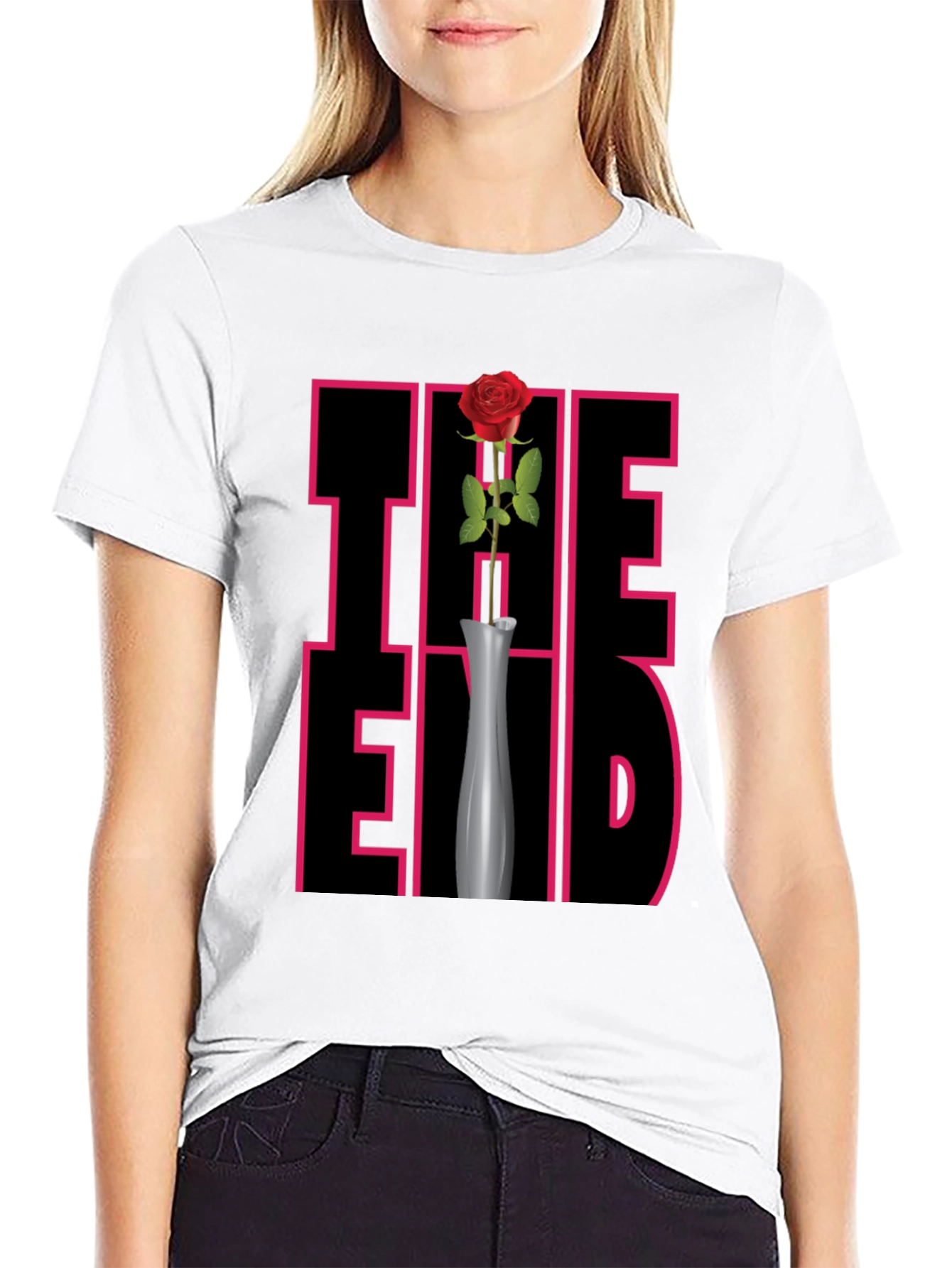 The End Rose Graphic Tee - Mens Black T-Shirt