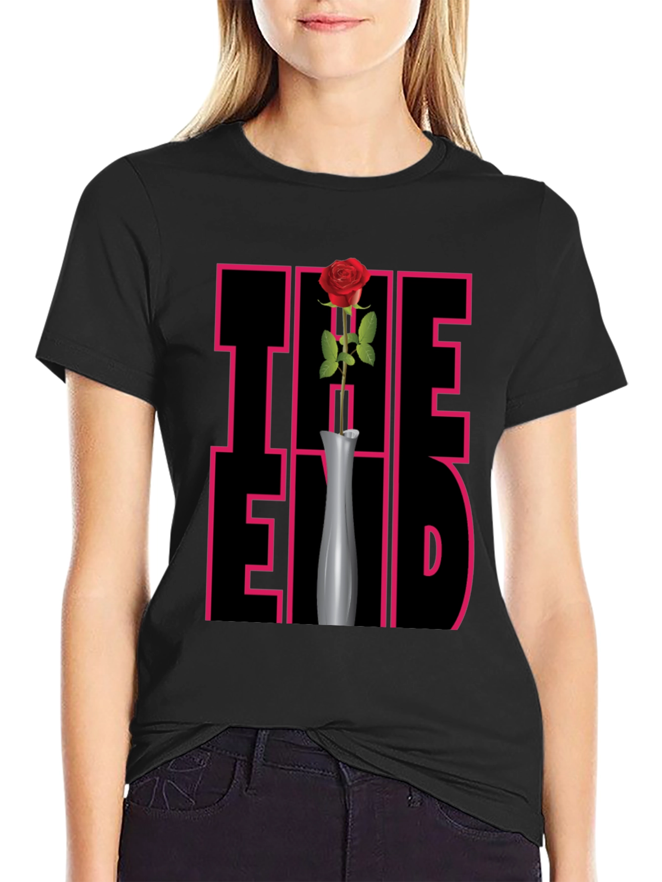 The End Rose Graphic Tee - Mens Black T-Shirt