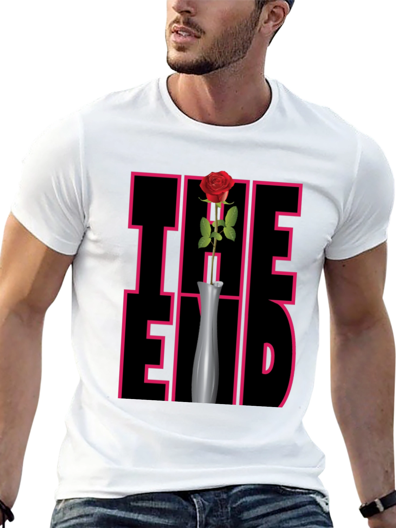 The End Rose Graphic Tee - Mens Black T-Shirt