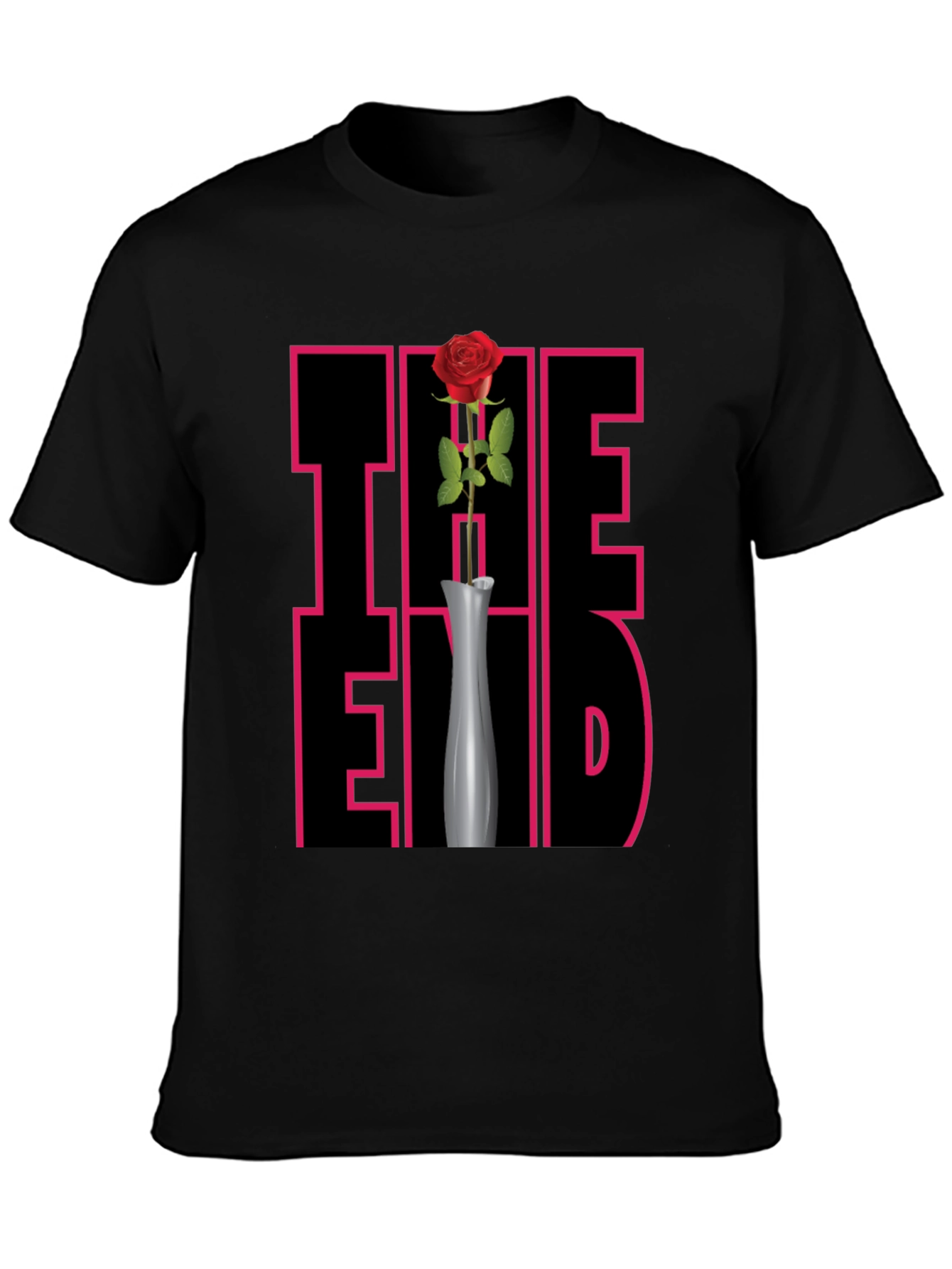 The End Rose Graphic Tee - Mens Black T-Shirt