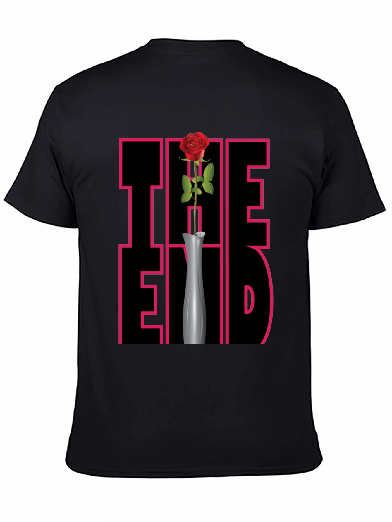 The End Rose Graphic Tee - Mens Black T-Shirt