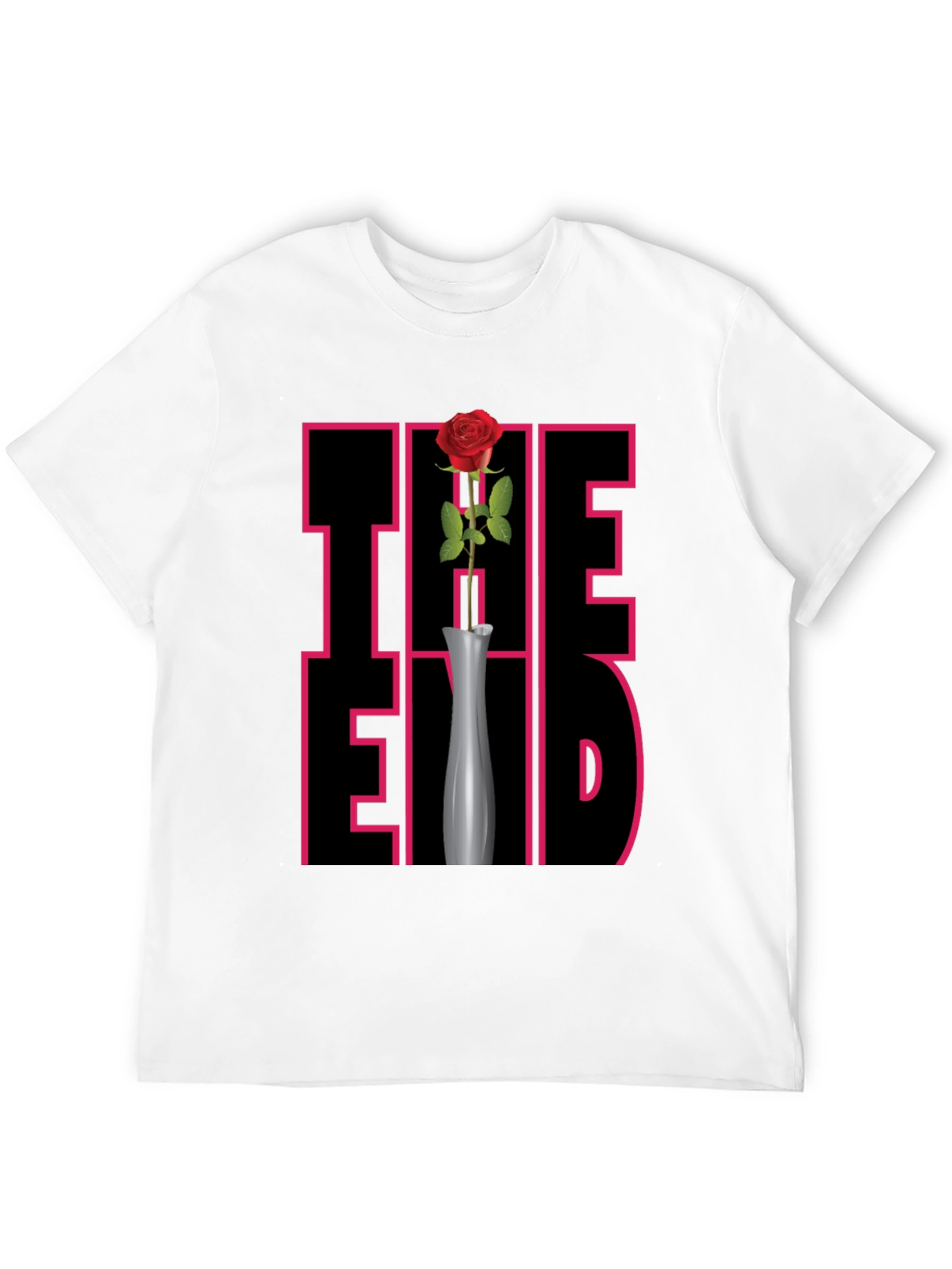 The End Rose Graphic Tee - Mens Black T-Shirt