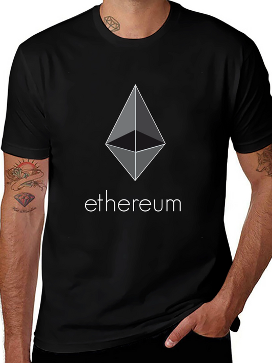 Ethereum Crypto Black T-Shirt - Modern Digital Currency Tee