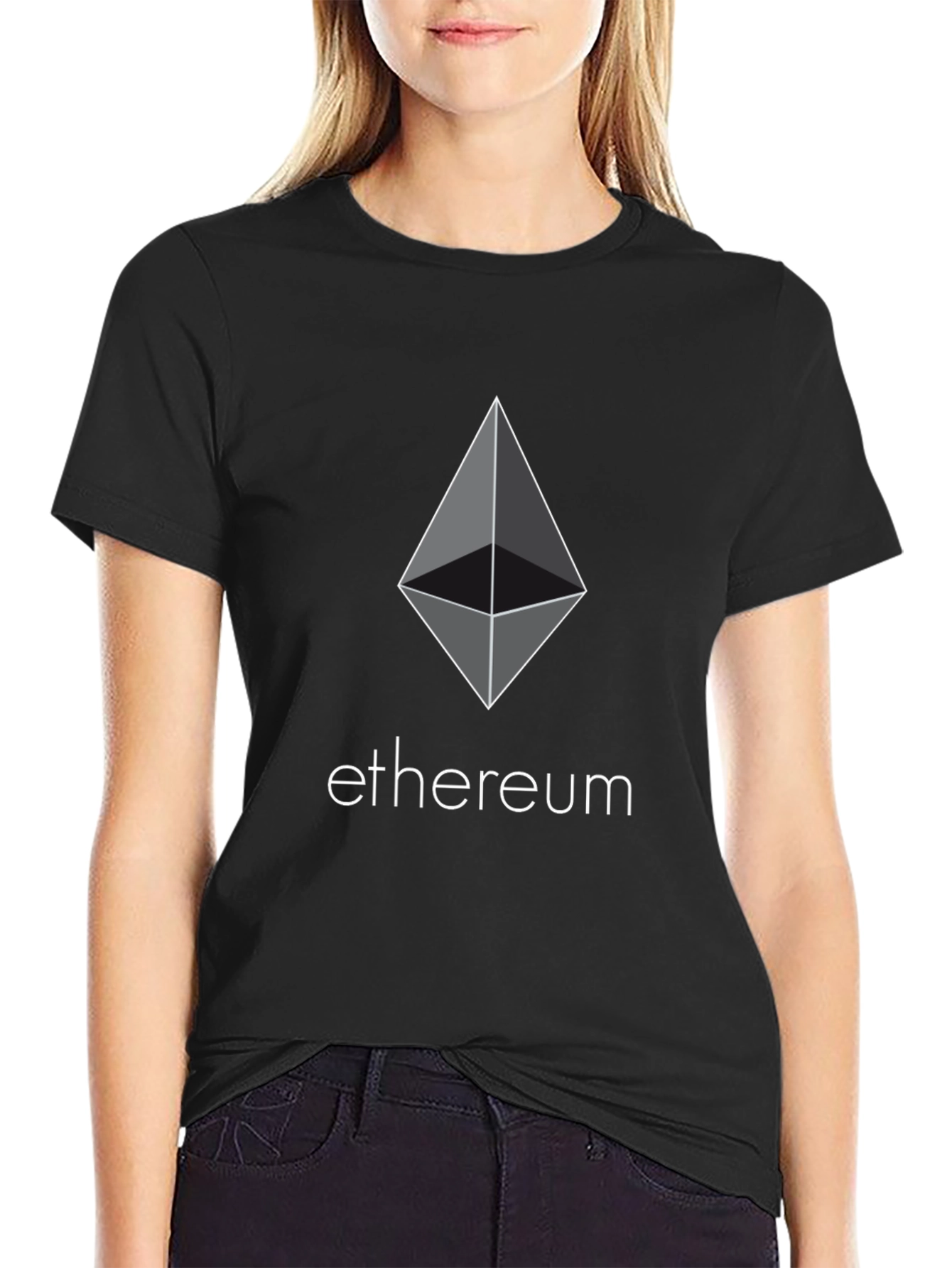 Ethereum Crypto Black T-Shirt - Modern Digital Currency Tee