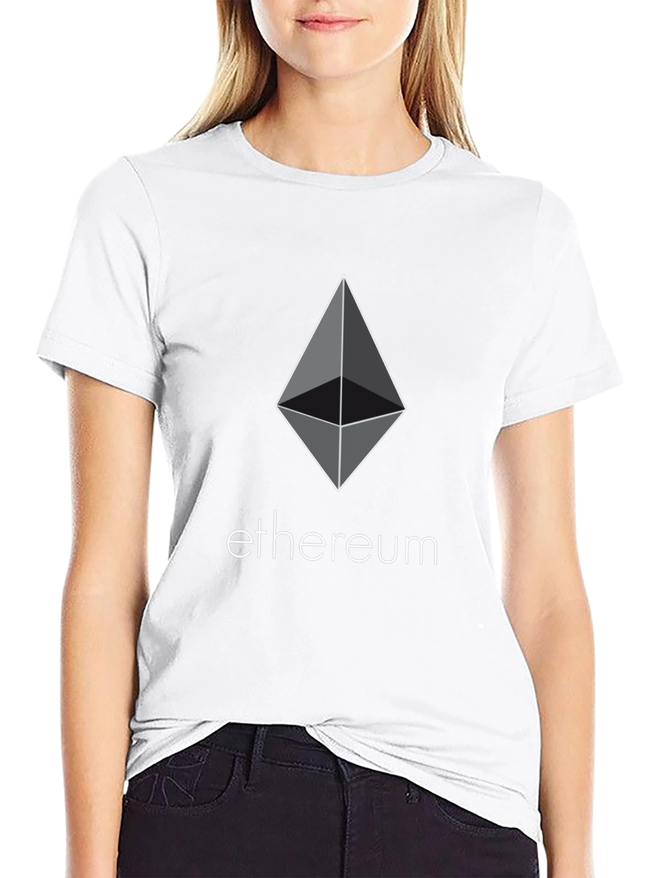 Ethereum Crypto Black T-Shirt - Modern Digital Currency Tee