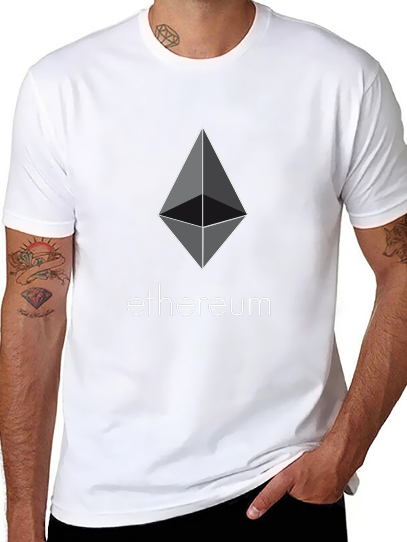 Ethereum Crypto Black T-Shirt - Modern Digital Currency Tee