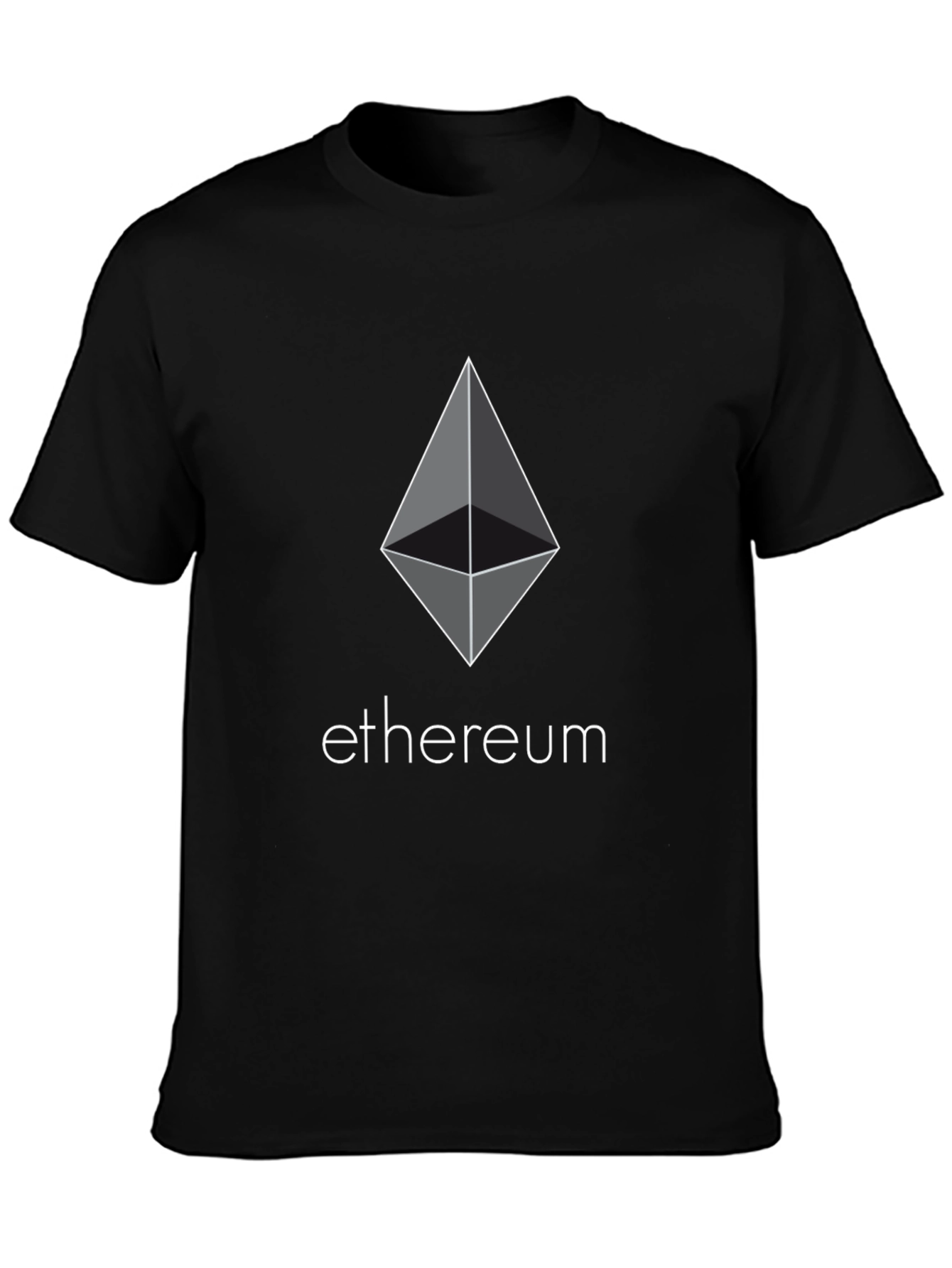 Ethereum Crypto Black T-Shirt - Modern Digital Currency Tee
