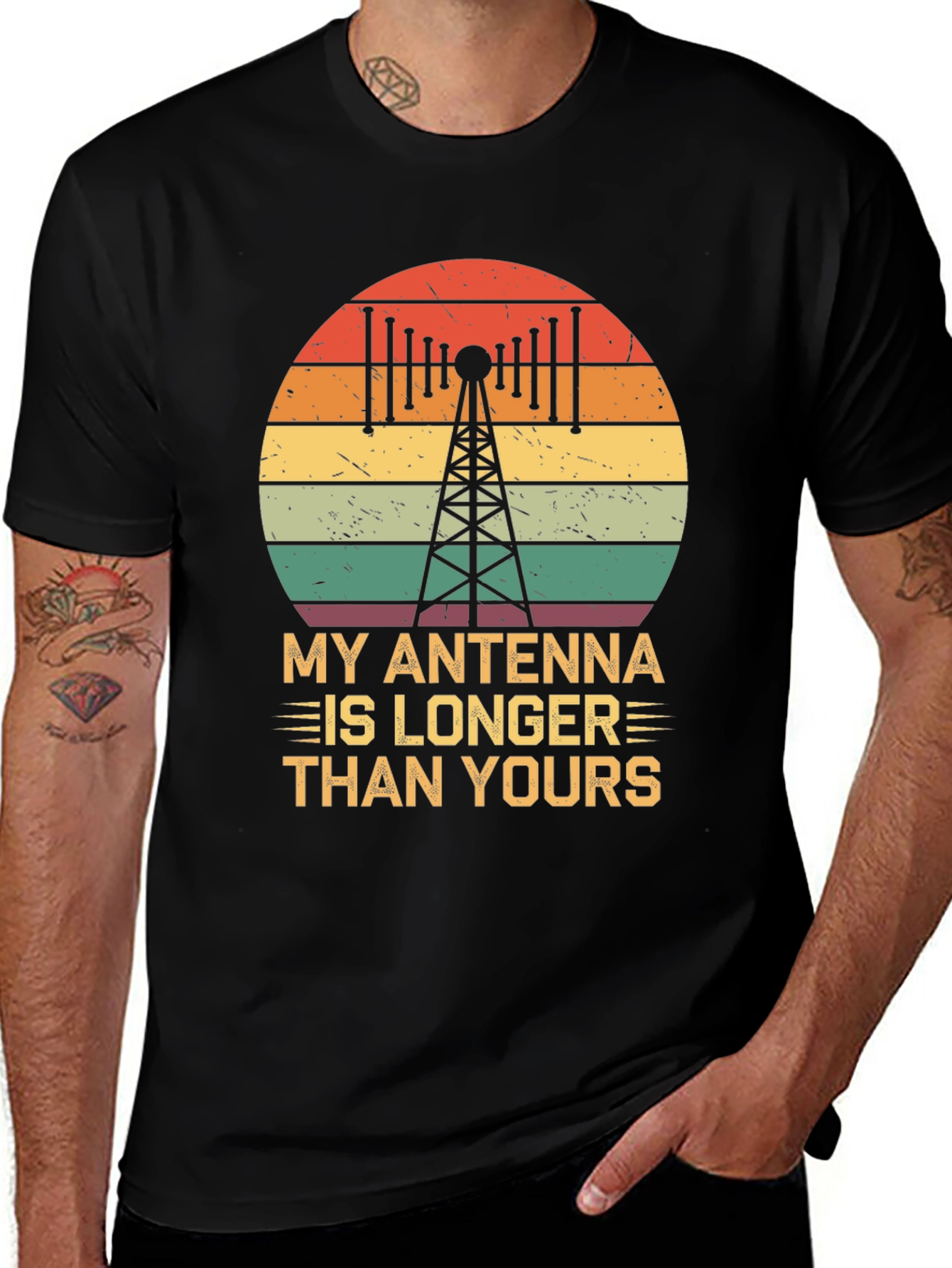 Antenna Longer Than Yours Funny Ham Radio T-Shirt