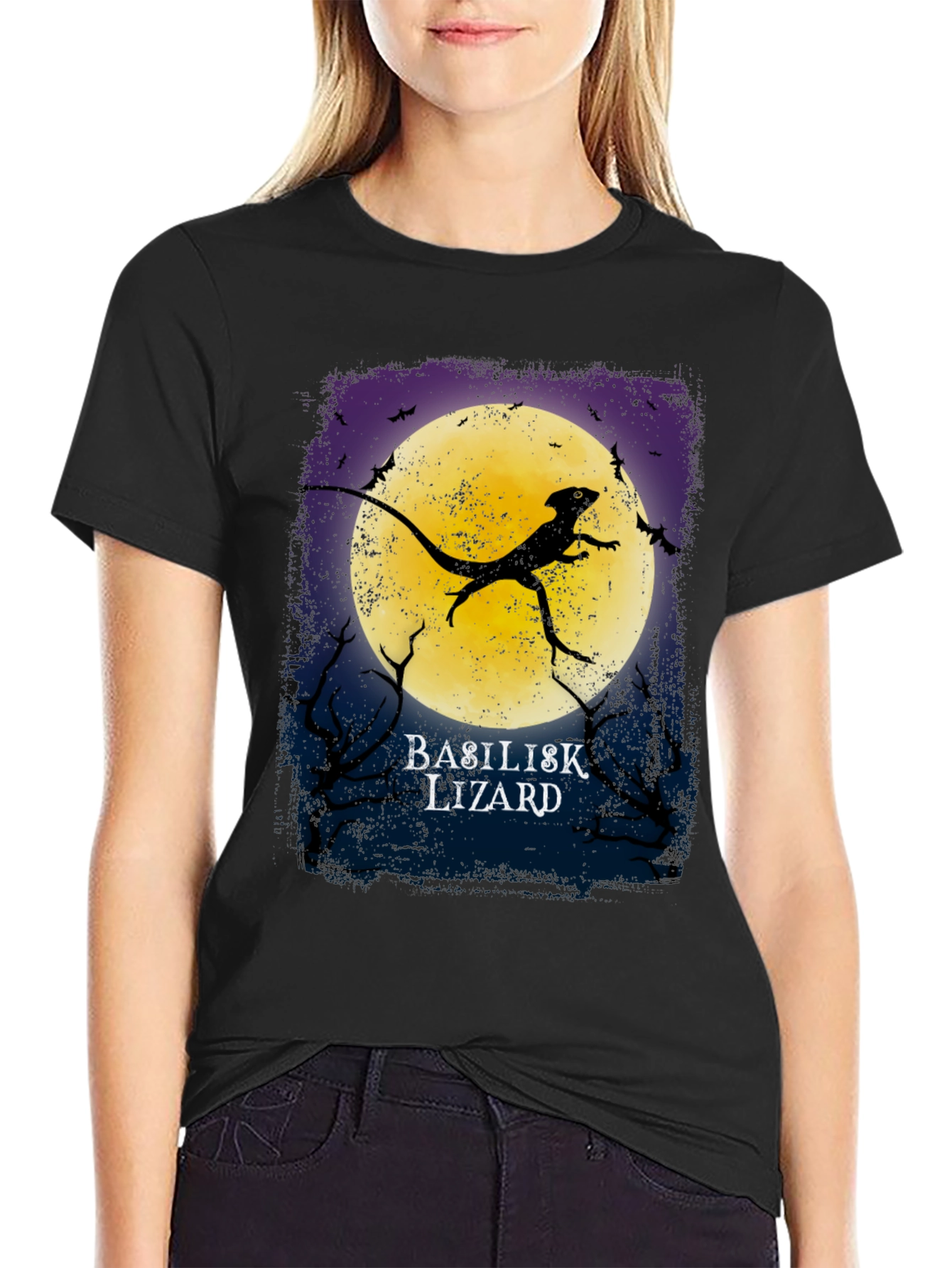 Basilisk Lizard Moon Graphic T-Shirt