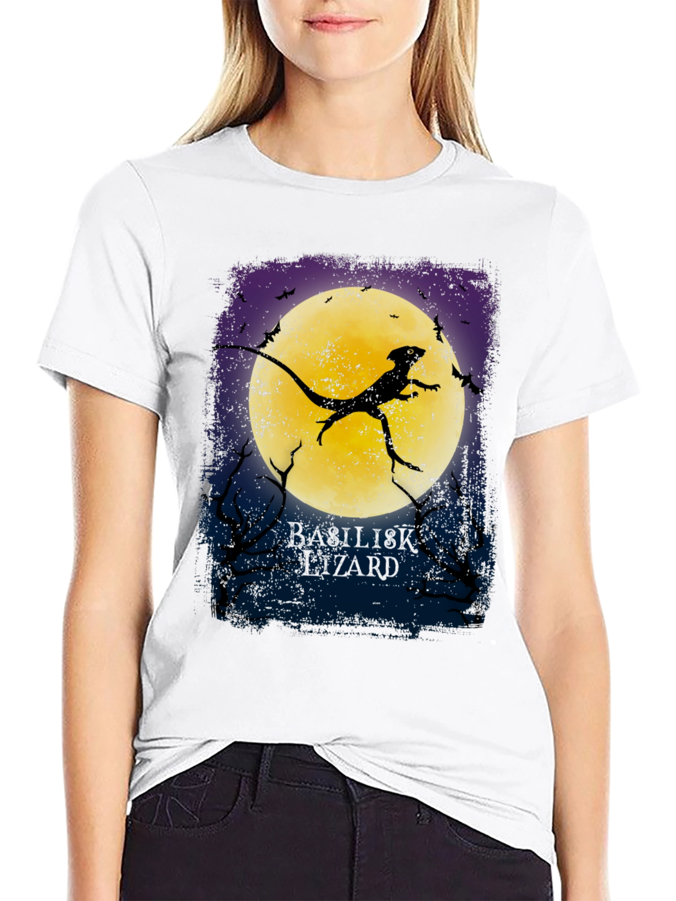 Basilisk Lizard Moon Graphic T-Shirt