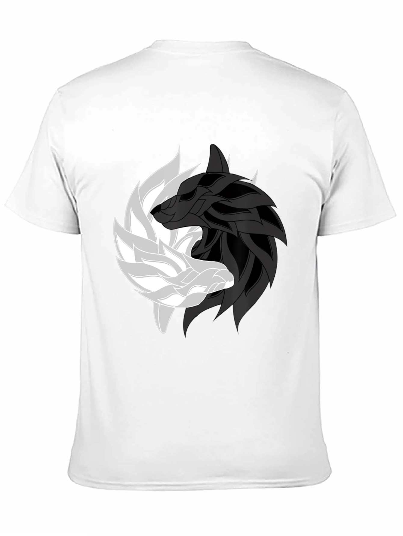 Yin Yang Wolf Graphic Tee - Harmony & Style