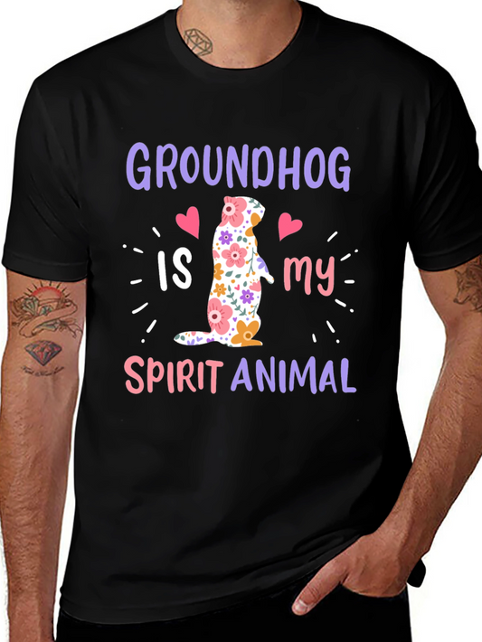 Groundhog Spirit Animal Graphic Tee