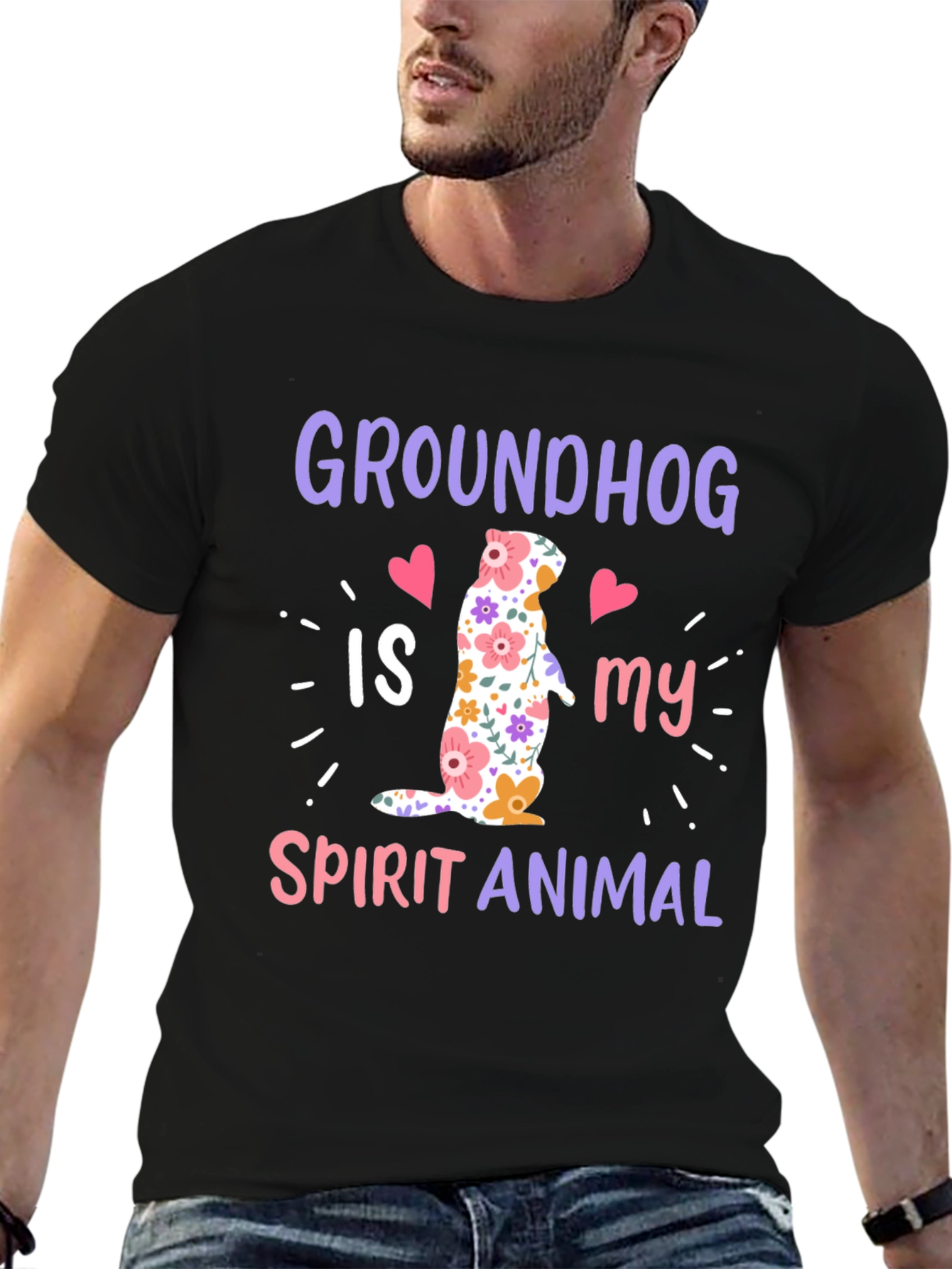 Groundhog Spirit Animal Graphic Tee