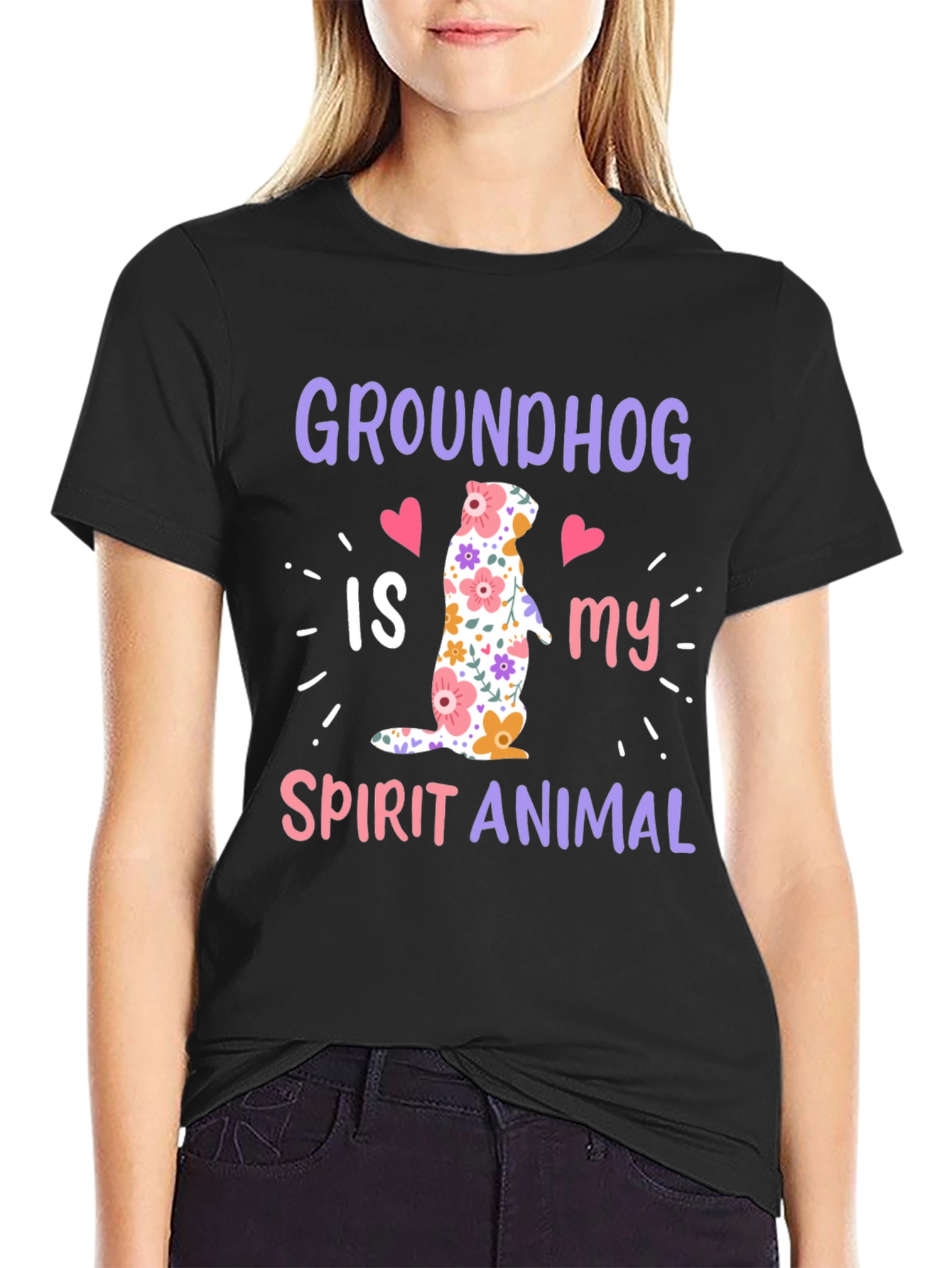 Groundhog Spirit Animal Graphic Tee