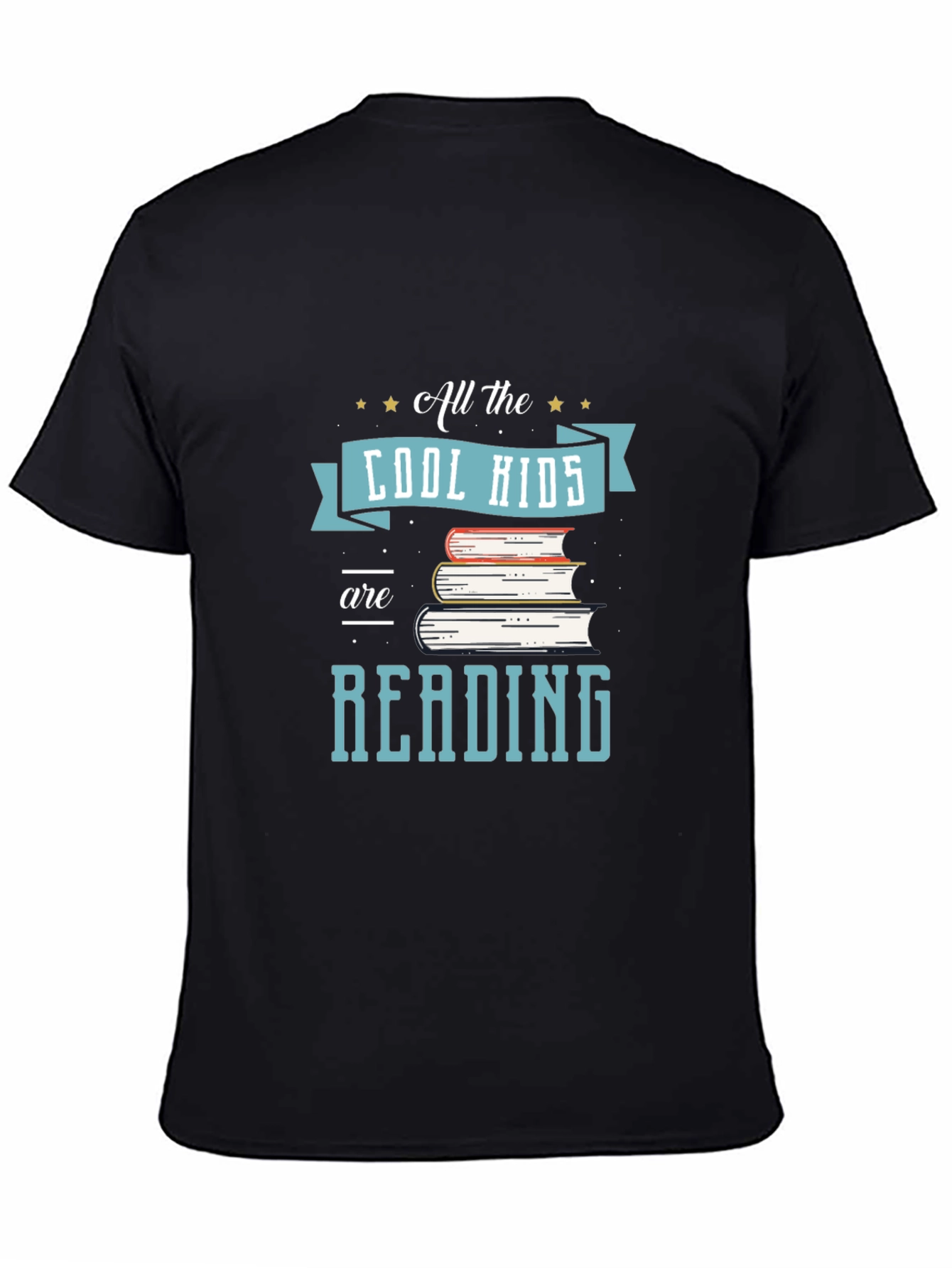 Cool Kids Reading T-Shirt - Black Tee