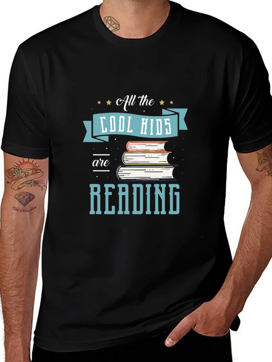 Cool Kids Reading T-Shirt - Black Tee