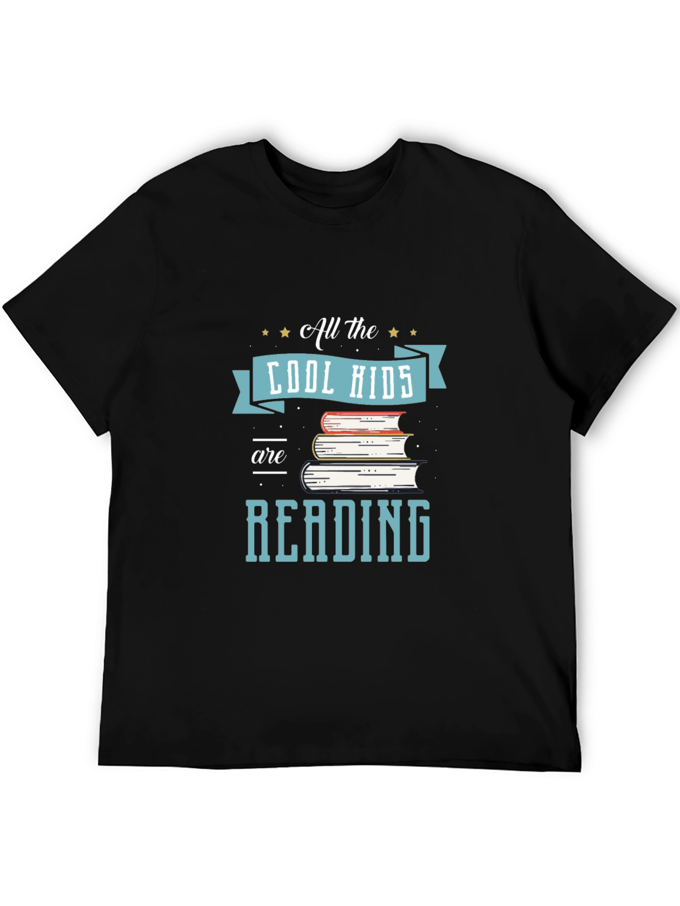 Cool Kids Reading T-Shirt - Black Tee