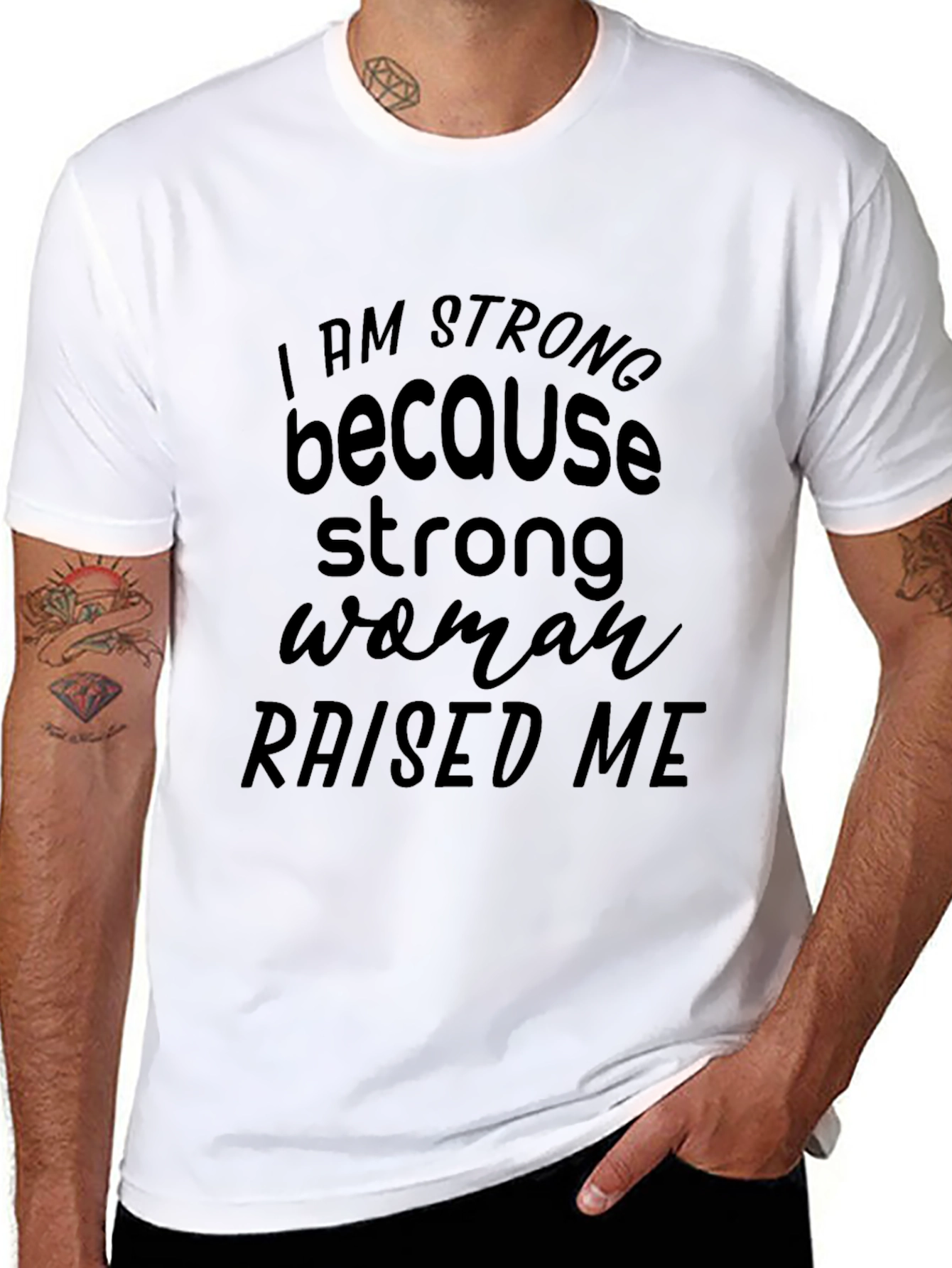 I Am Strong Woman Raised Me Graphic T-Shirt