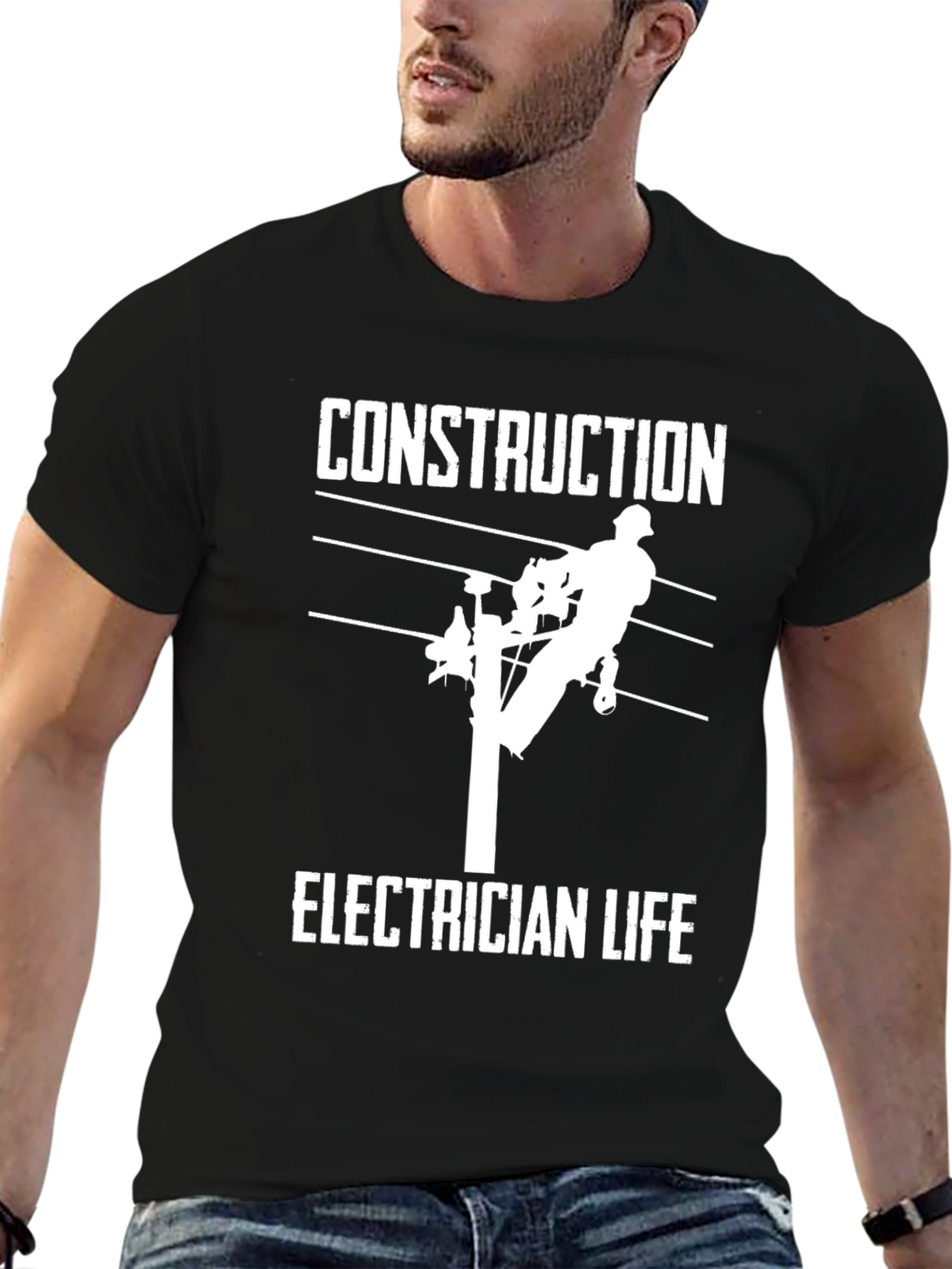Construction Electrician Life Graphic T-Shirt