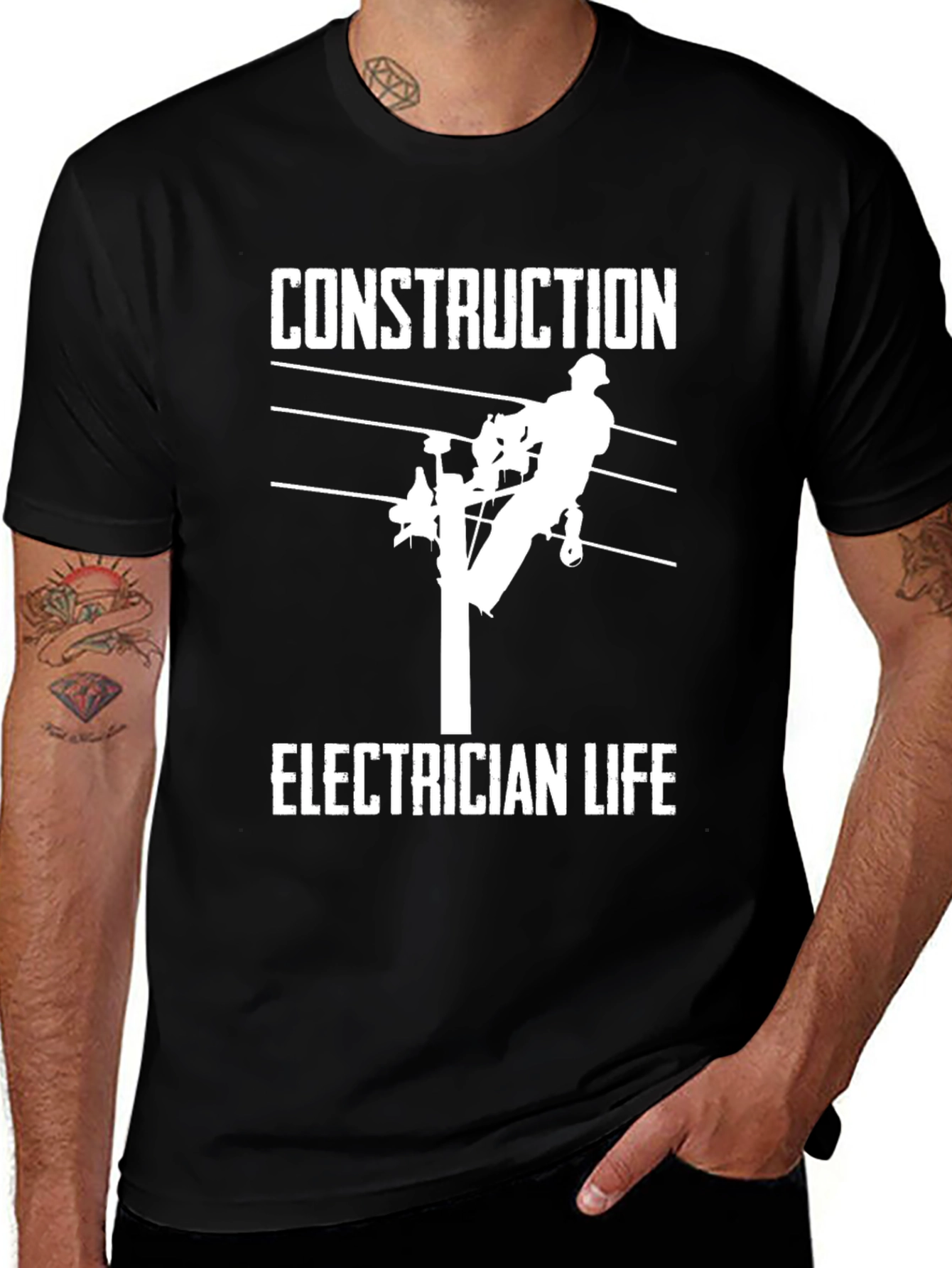 Construction Electrician Life Graphic T-Shirt