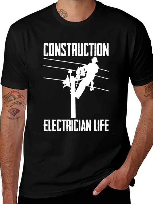 Construction Electrician Life Graphic T-Shirt