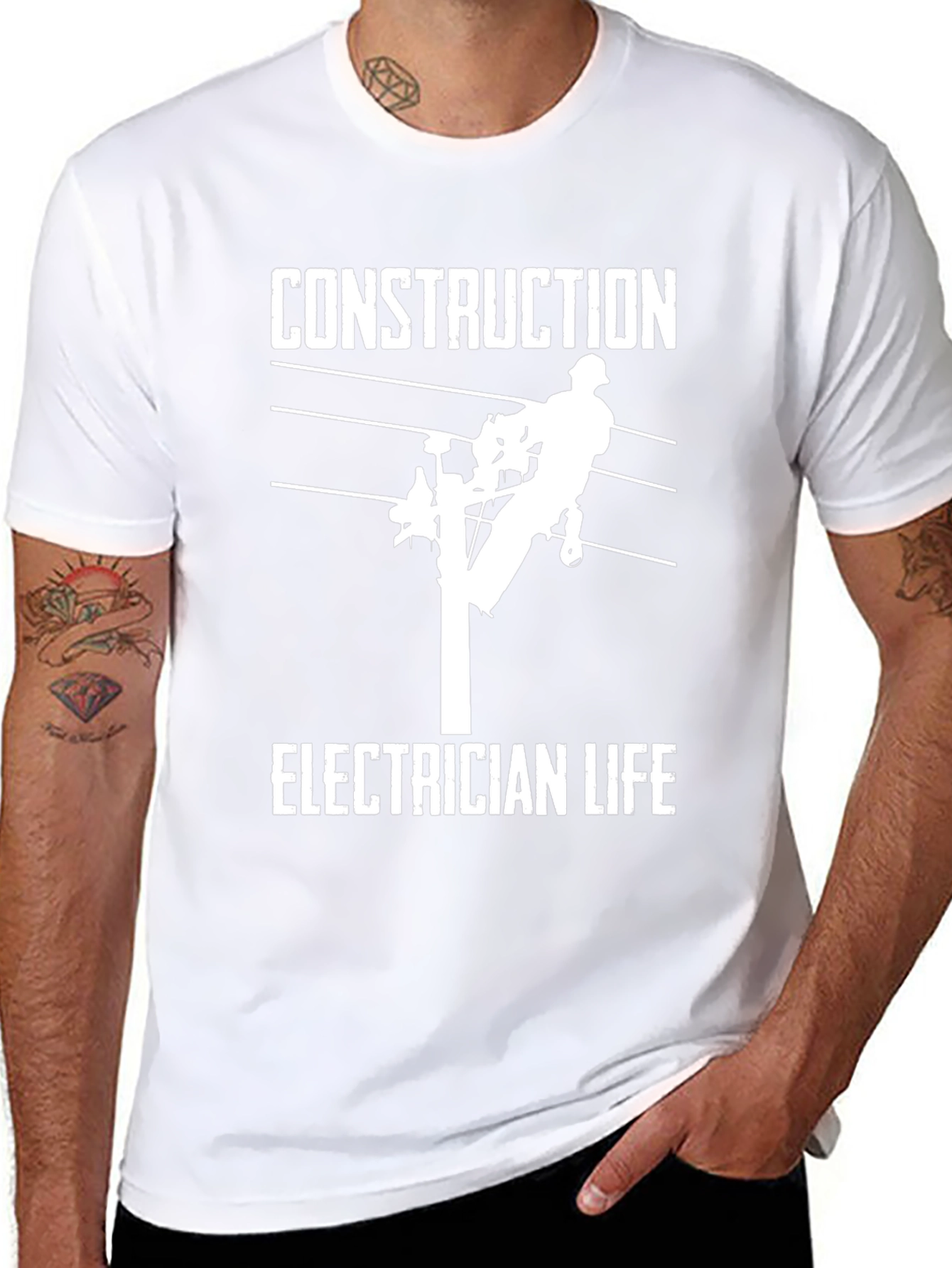 Construction Electrician Life Graphic T-Shirt