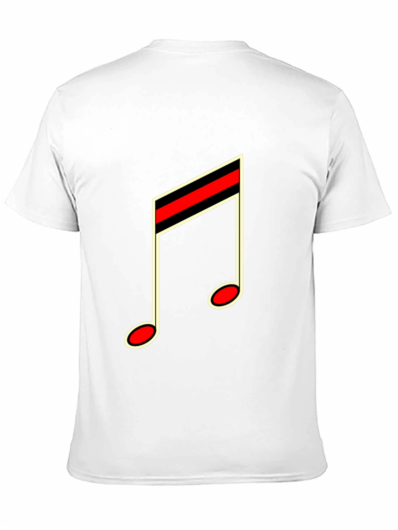 Musical Note Graphic Tee - Black