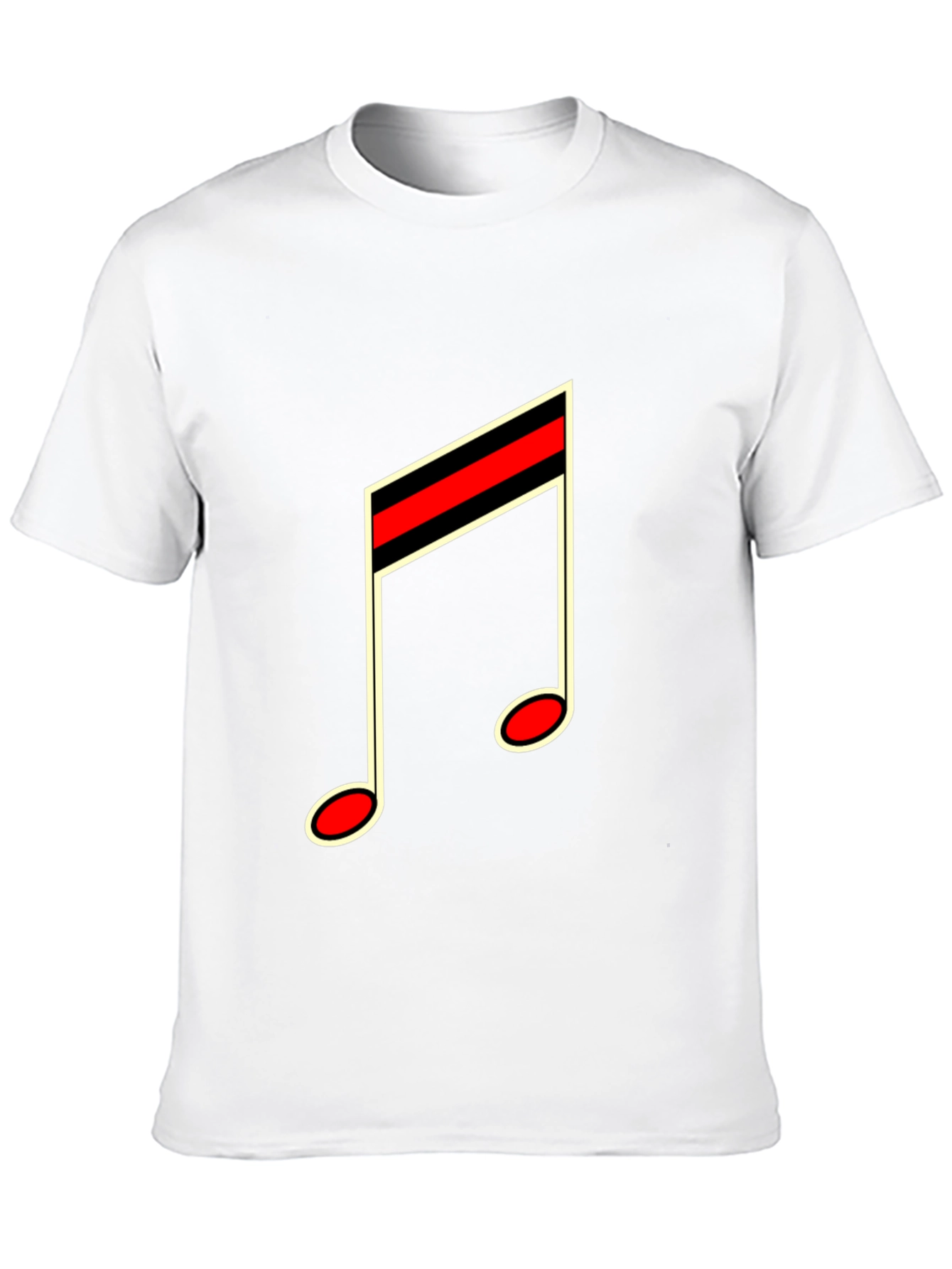 Musical Note Graphic Tee - Black