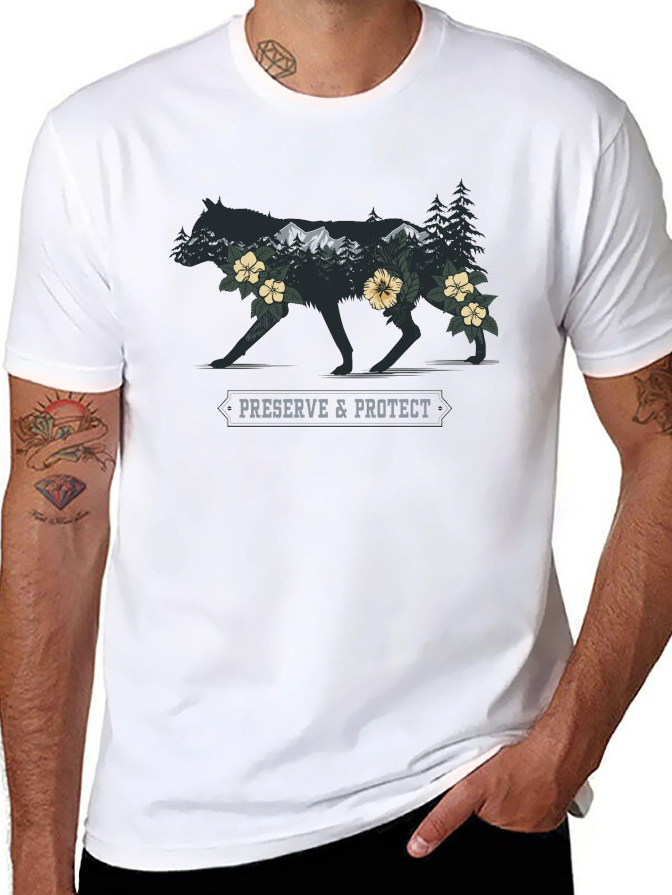 Nature Wolf Graphic Tee