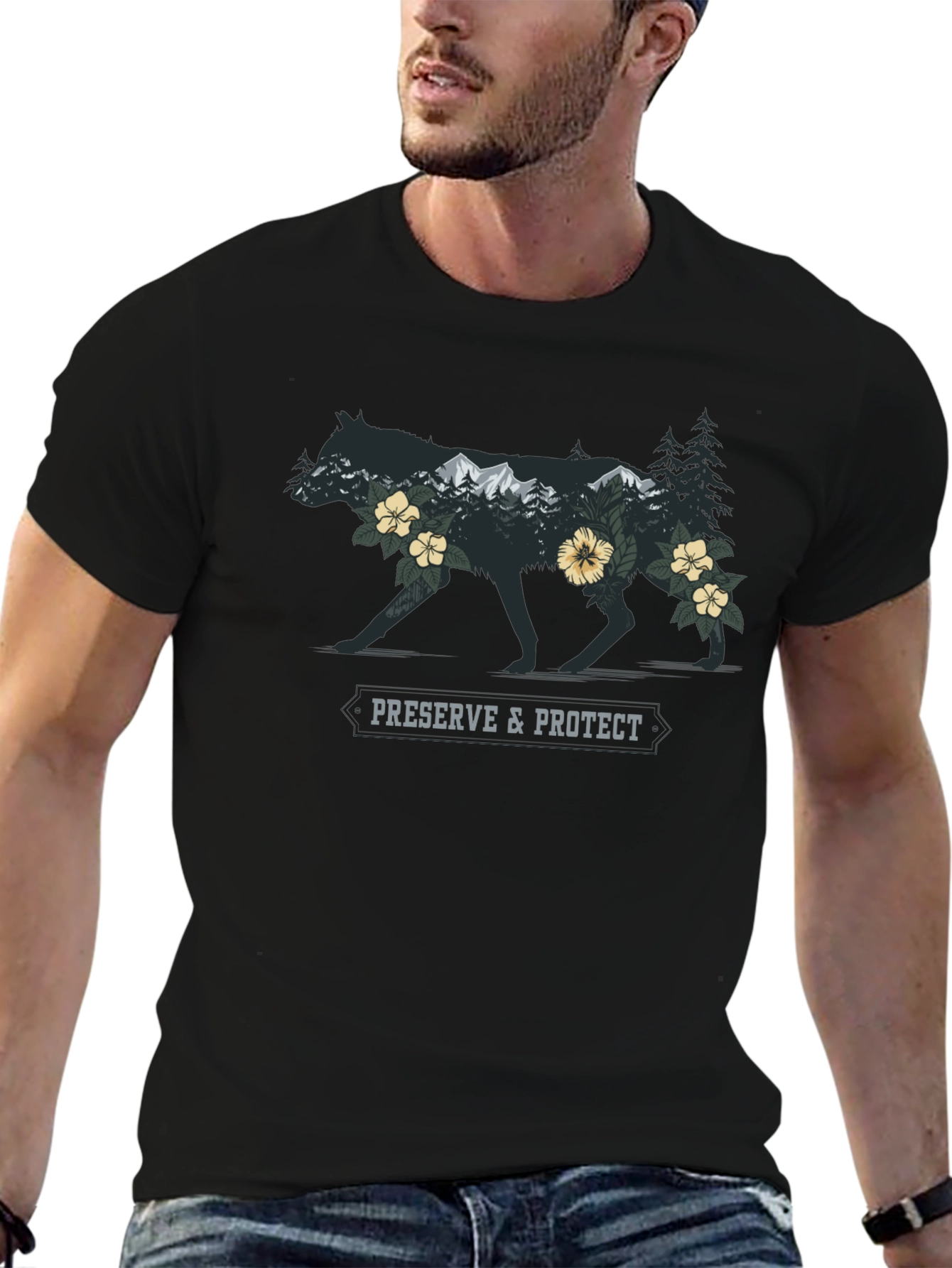 Nature Wolf Graphic Tee