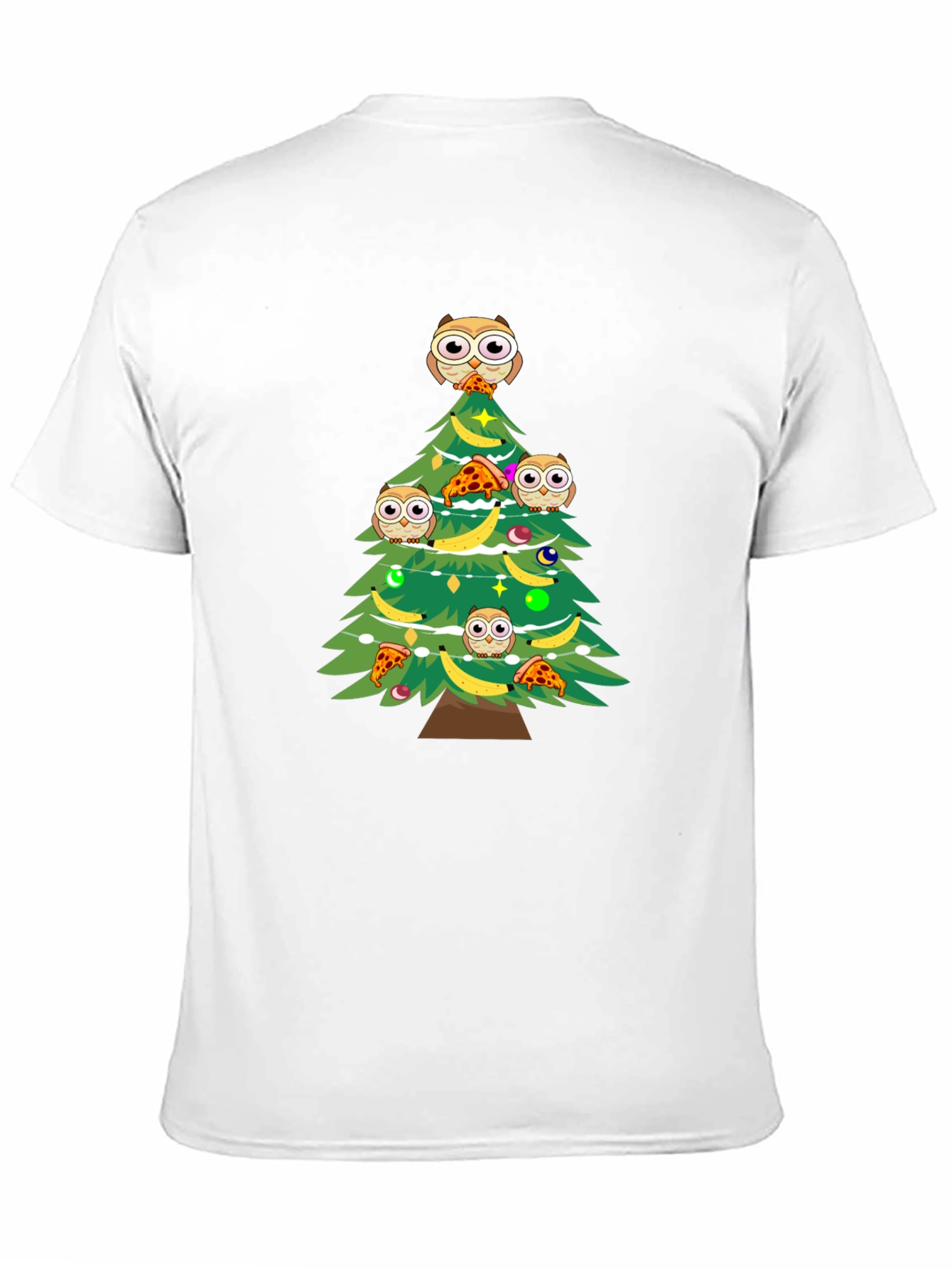 Owl Christmas Tree Graphic T-Shirt