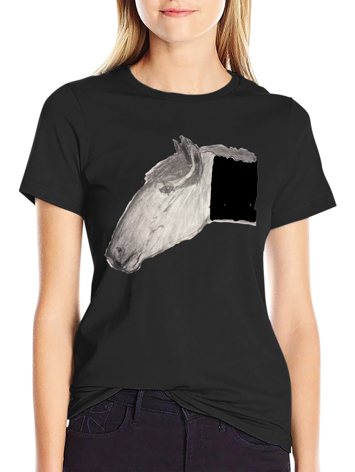 Horse Graphic Black T-Shirt