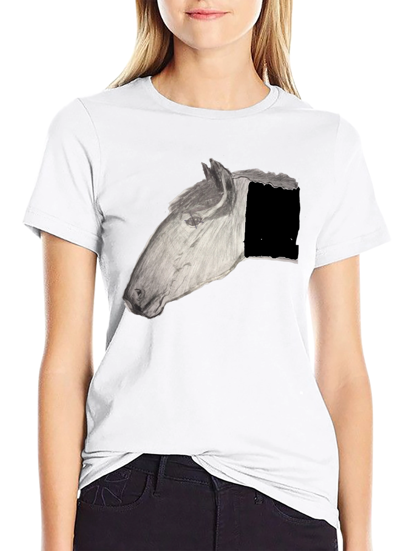 Horse Graphic Black T-Shirt
